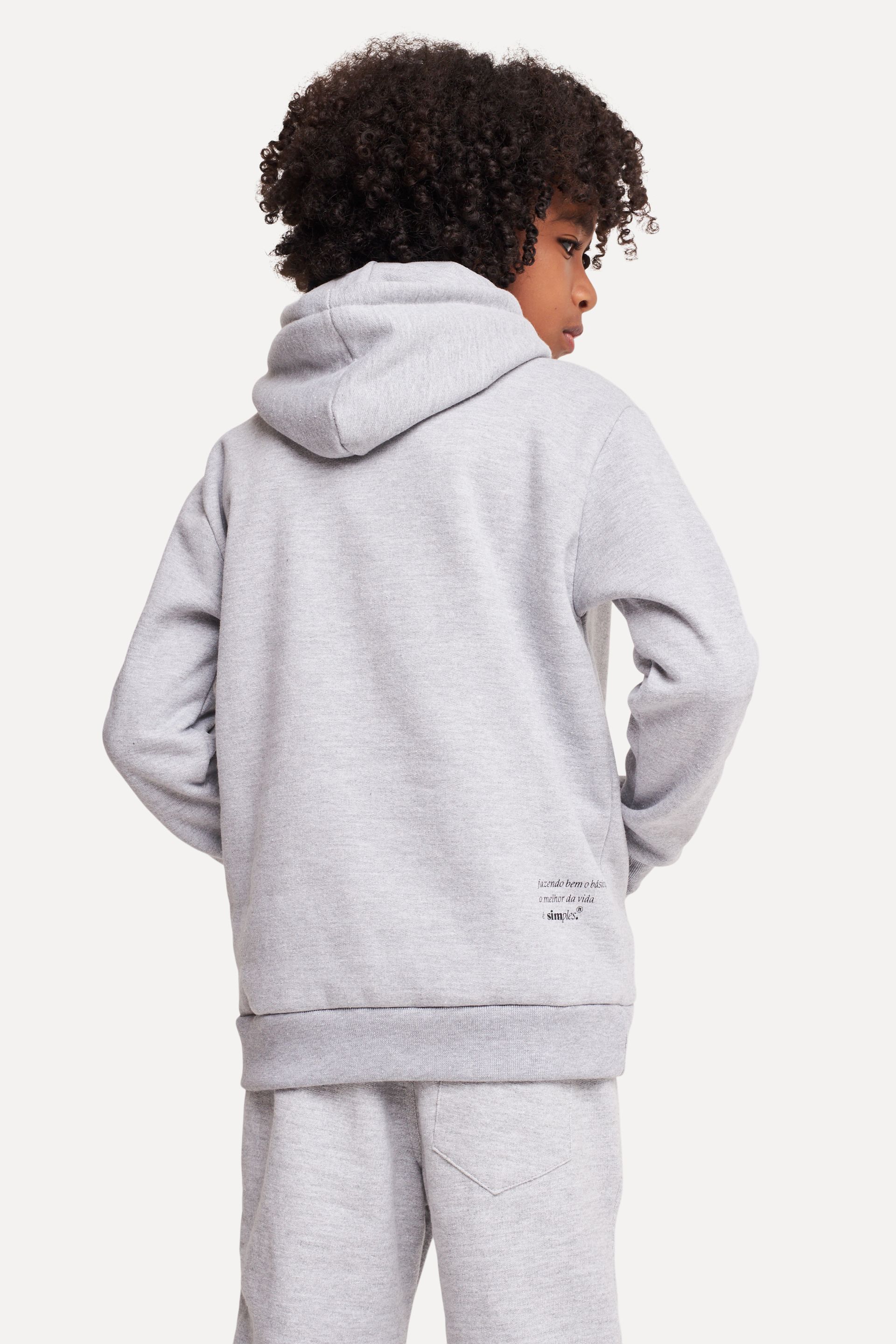 Casaco Hoodie Moletom Infantil Simples