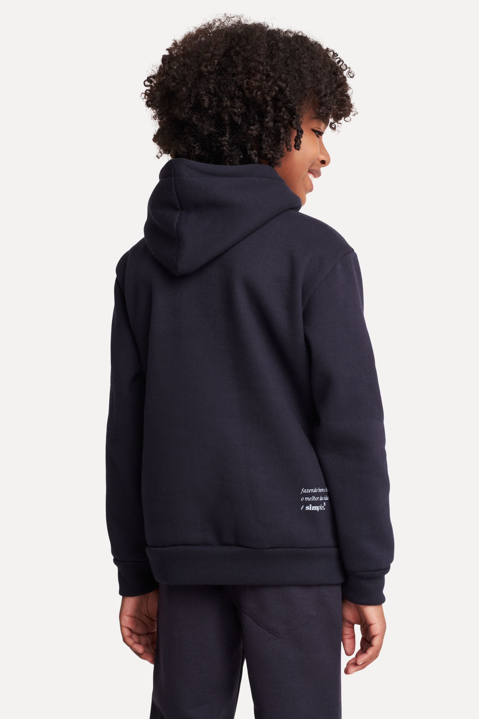 Casaco Hoodie Moletom Infantil Simples