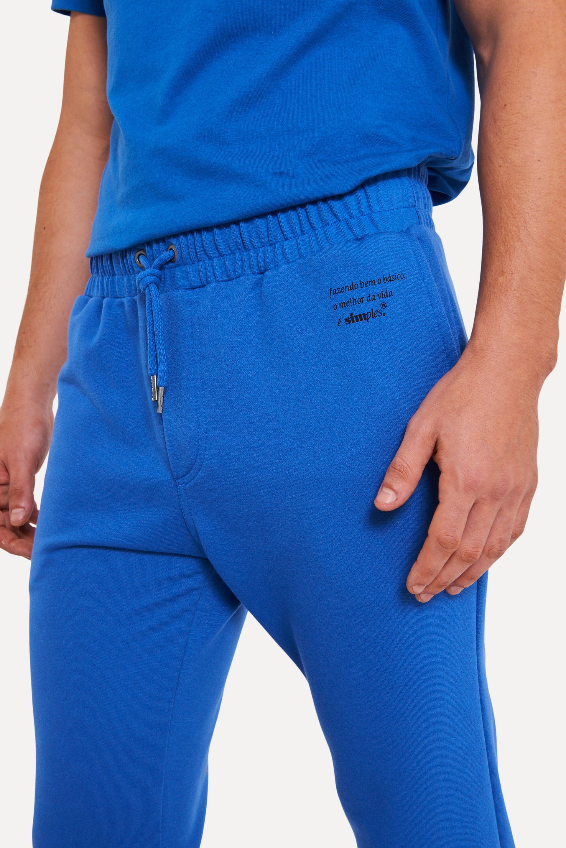 Calça Básica Moletom Masculina Simples