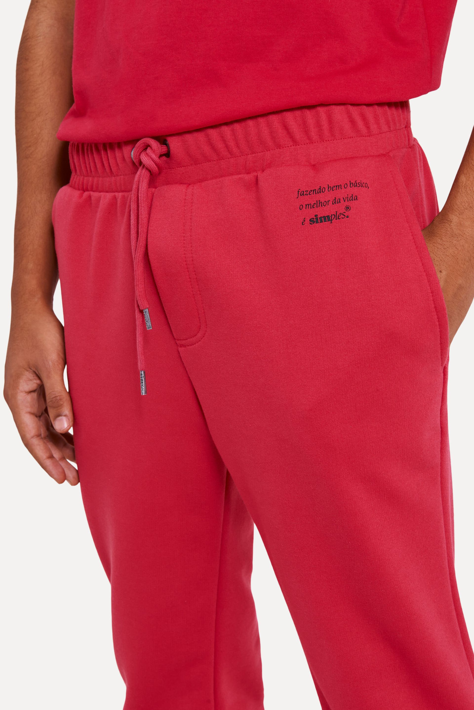 Calça Básica Moletom Masculina Simples