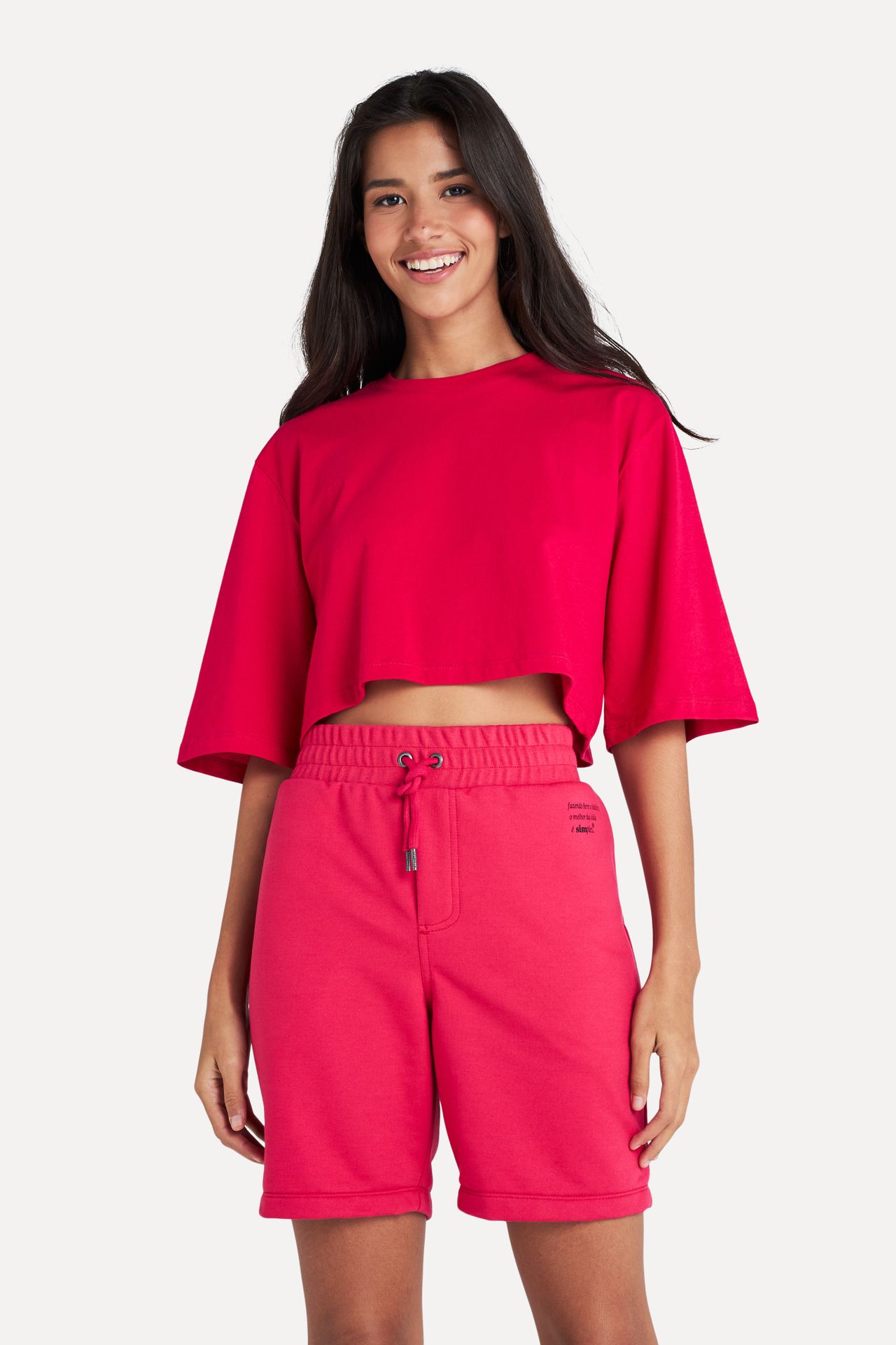 Camiseta Cropped Feminina Simples Manga Curta