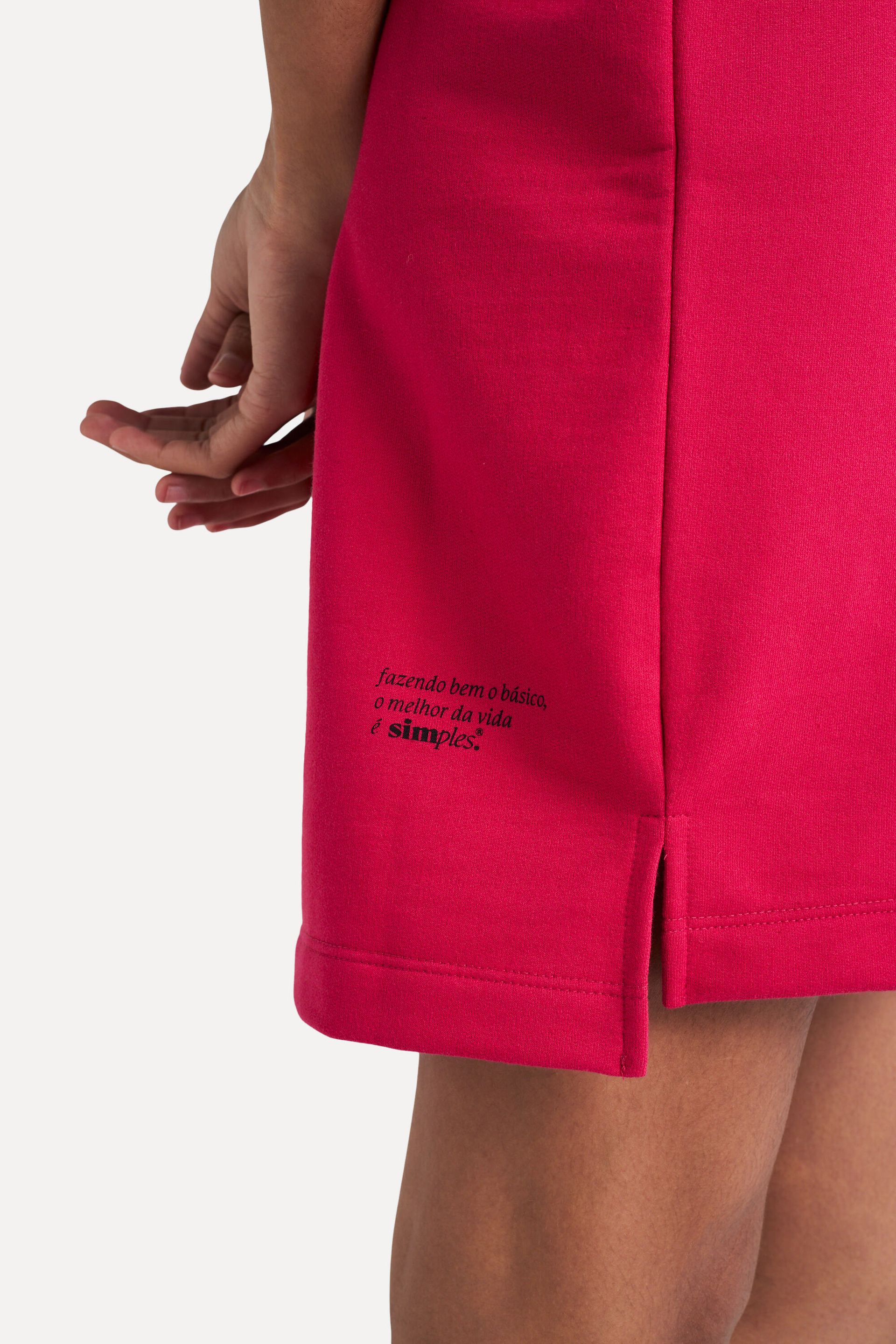 Vestido Moletom Feminino Curto Simples