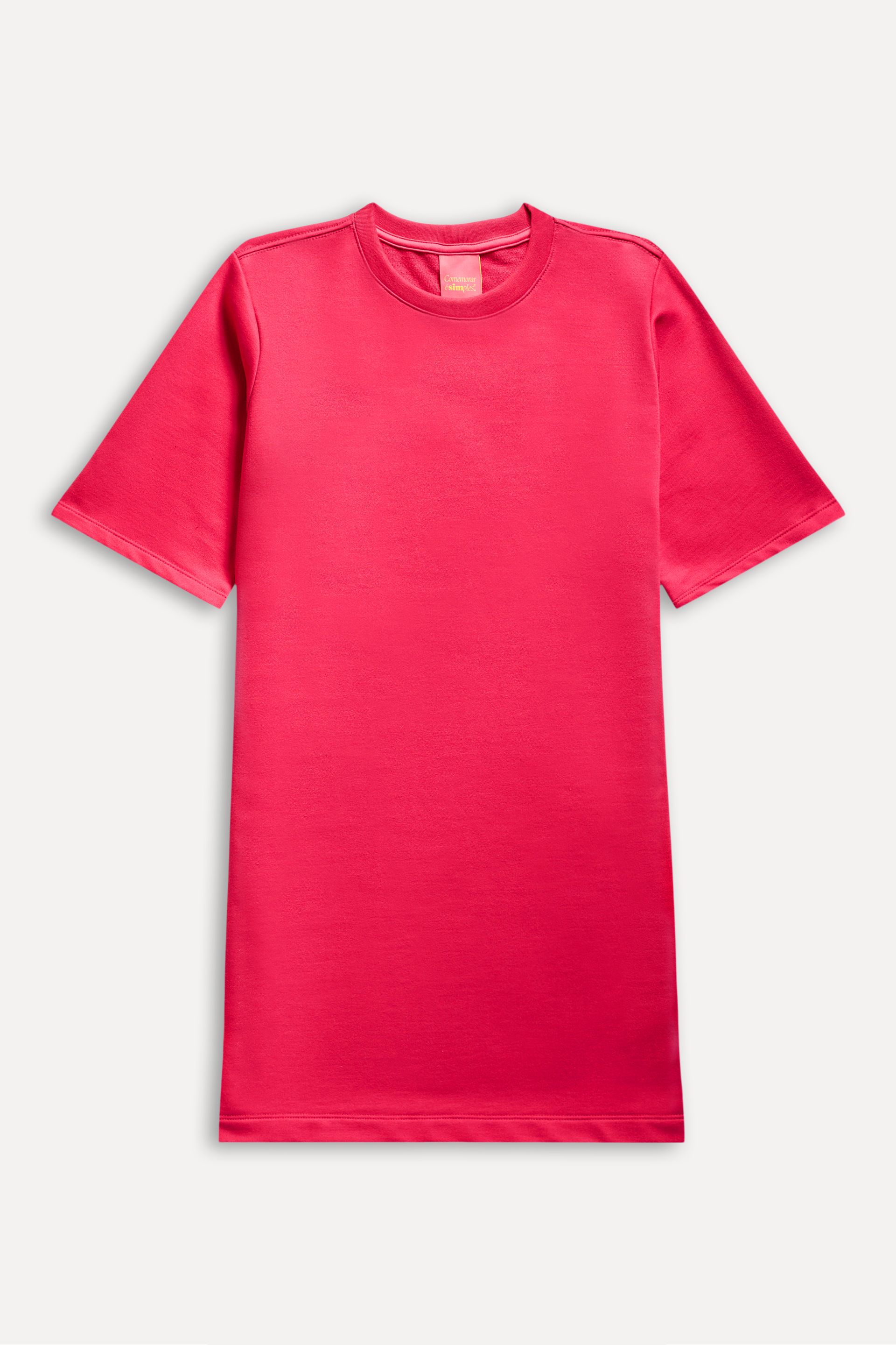 Vestido Moletom Feminino Curto Simples