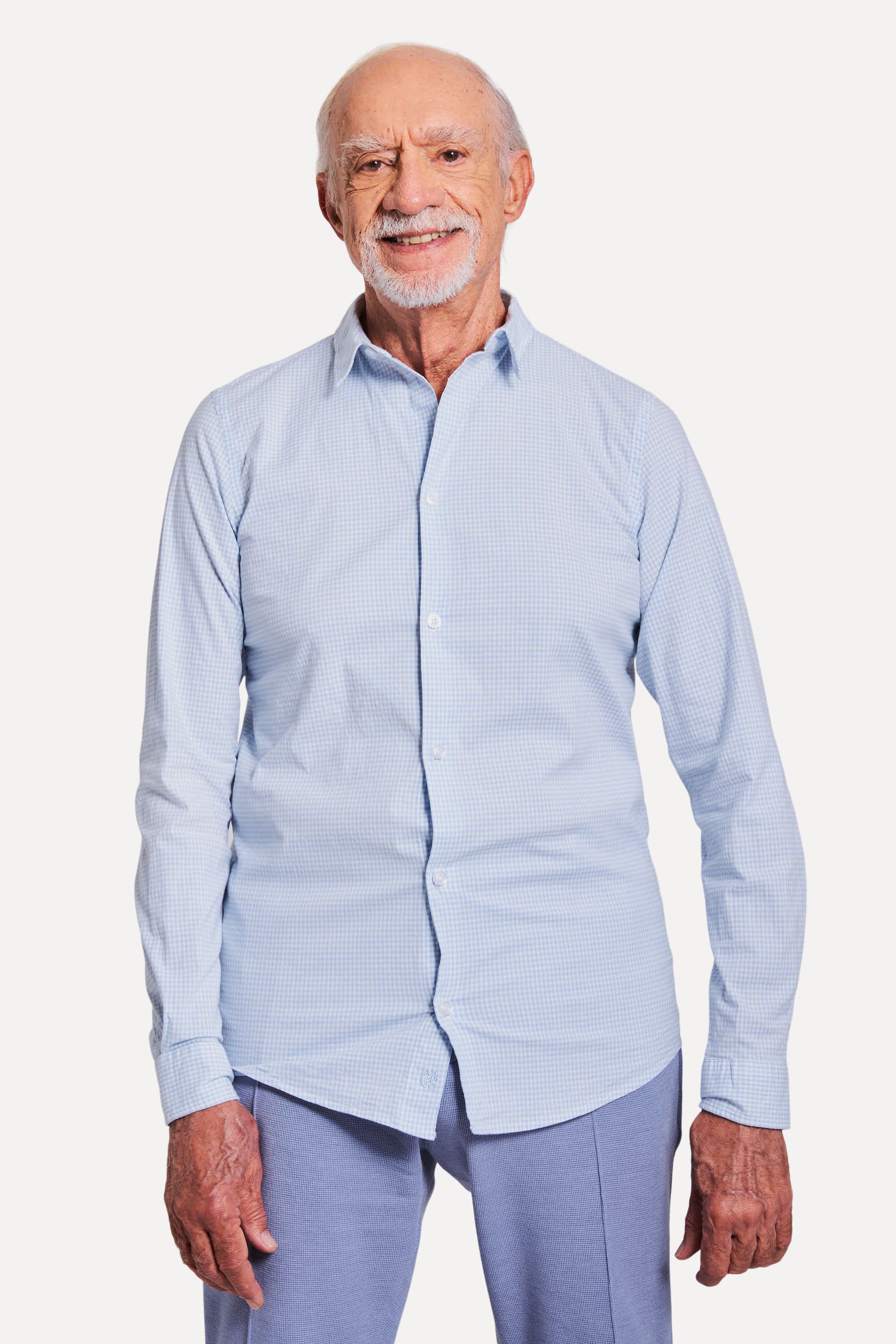 Camisa Masculina Xadrez de Manga Longa