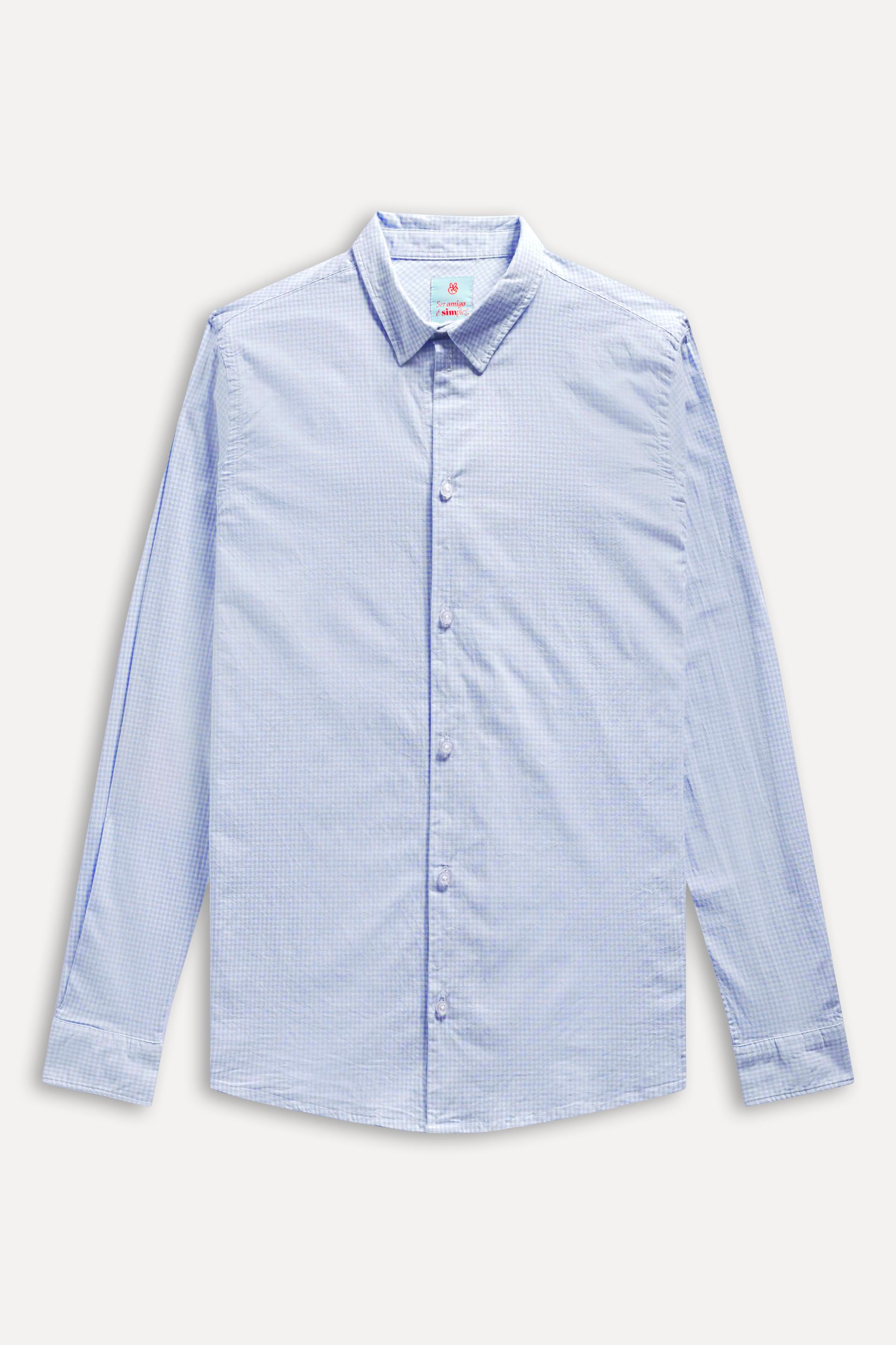 Camisa Masculina Xadrez de Manga Longa