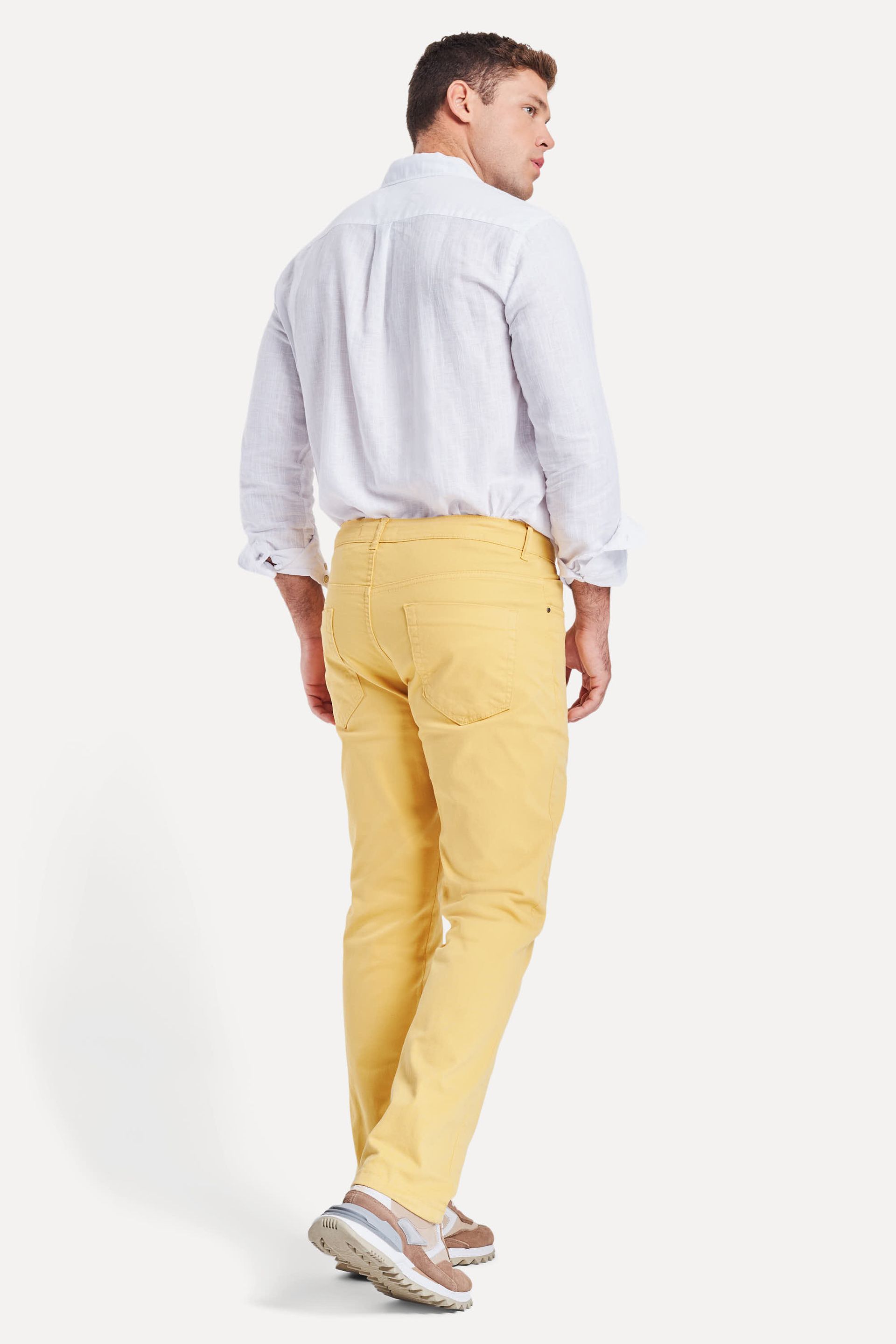 Calça de Sarja Reta Masculina Color