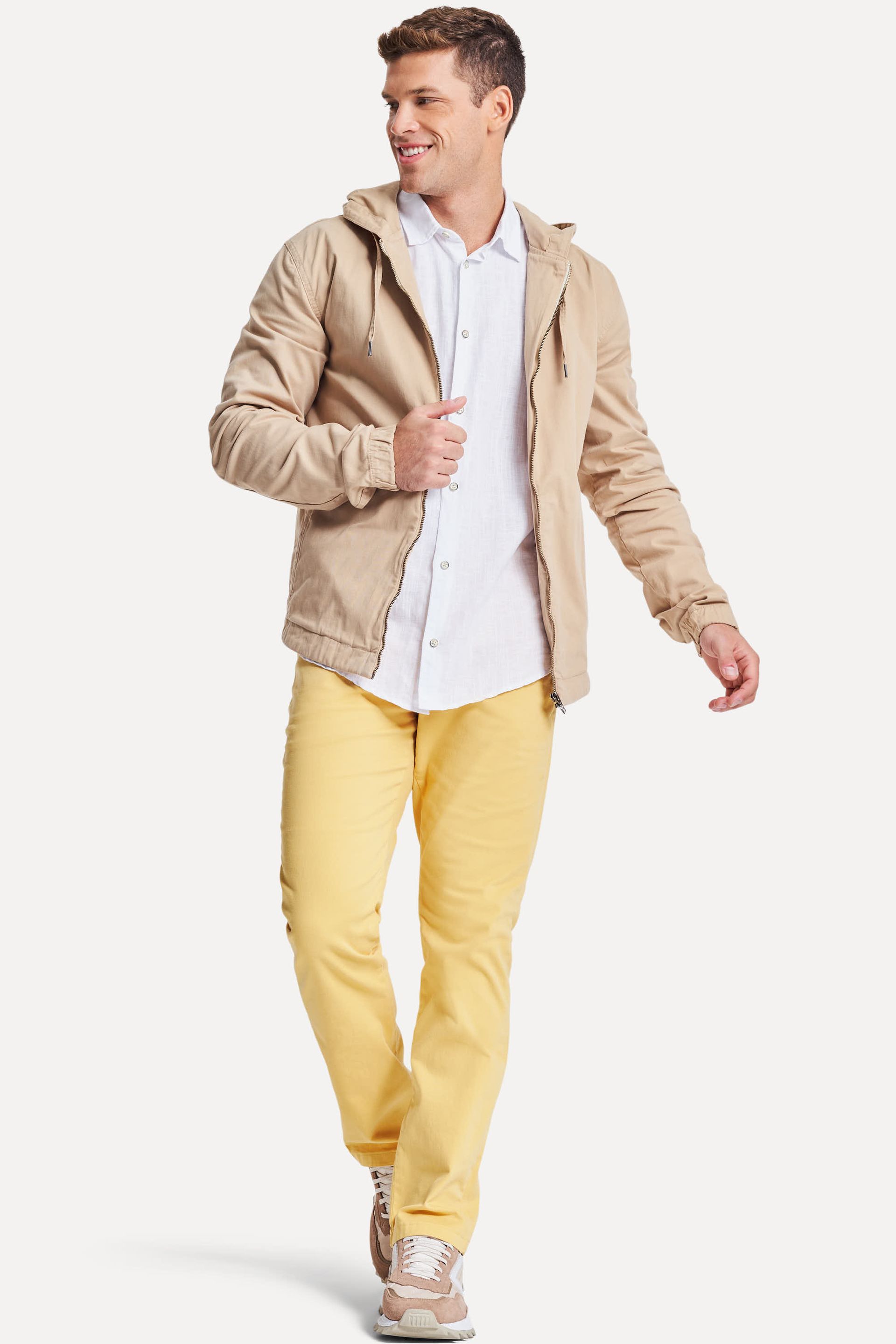 Calça de Sarja Reta Masculina Color