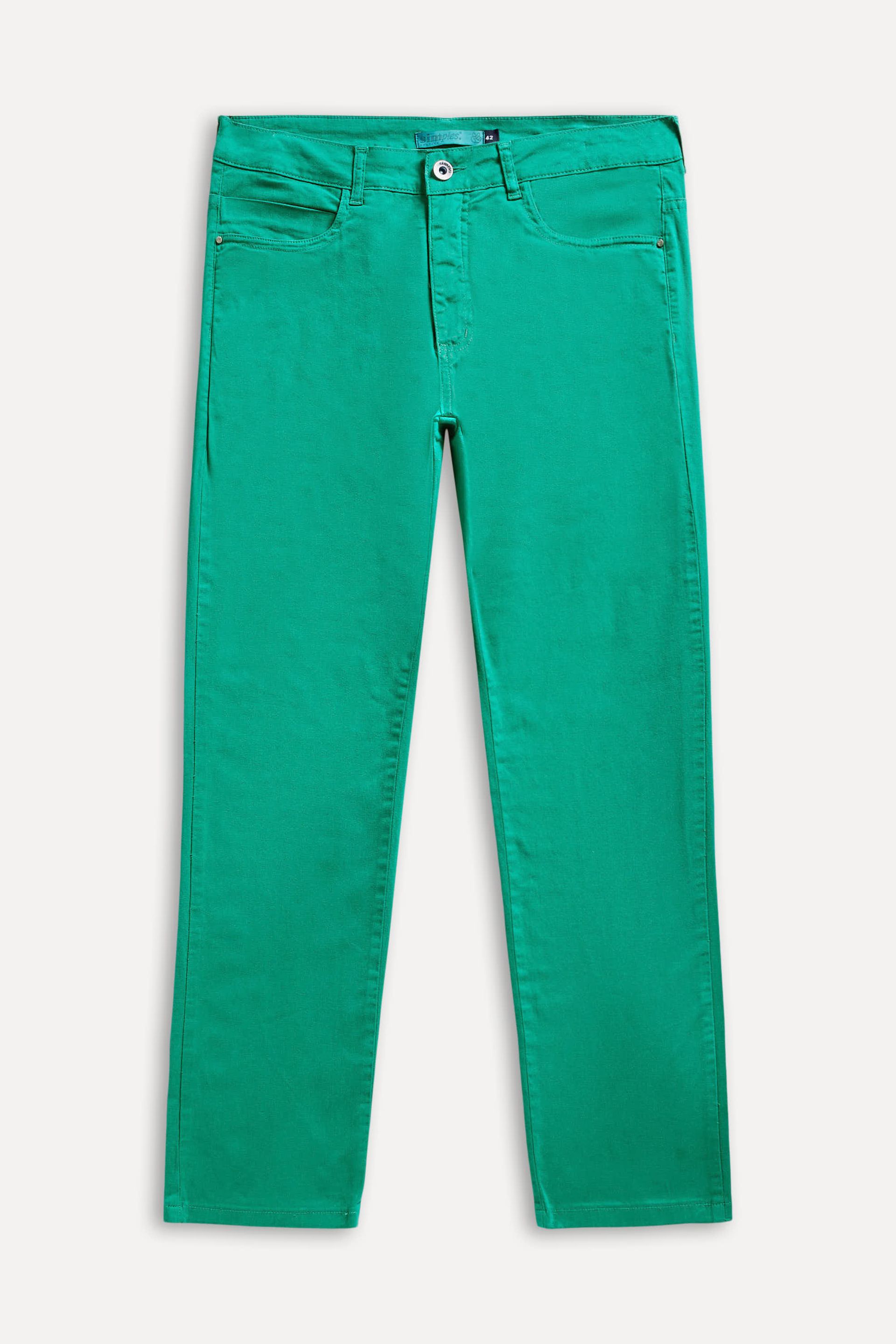 Calça de Sarja Reta Masculina Color