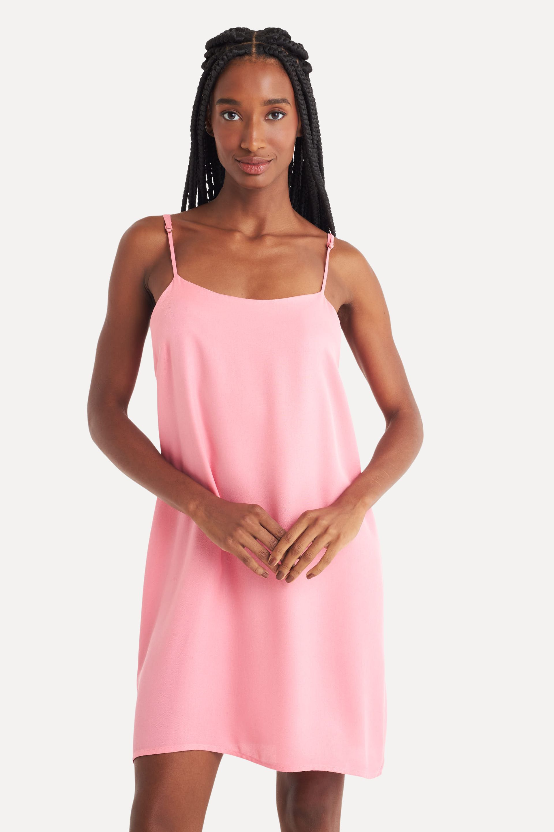 Vestido Slip Dress Feminino Curto