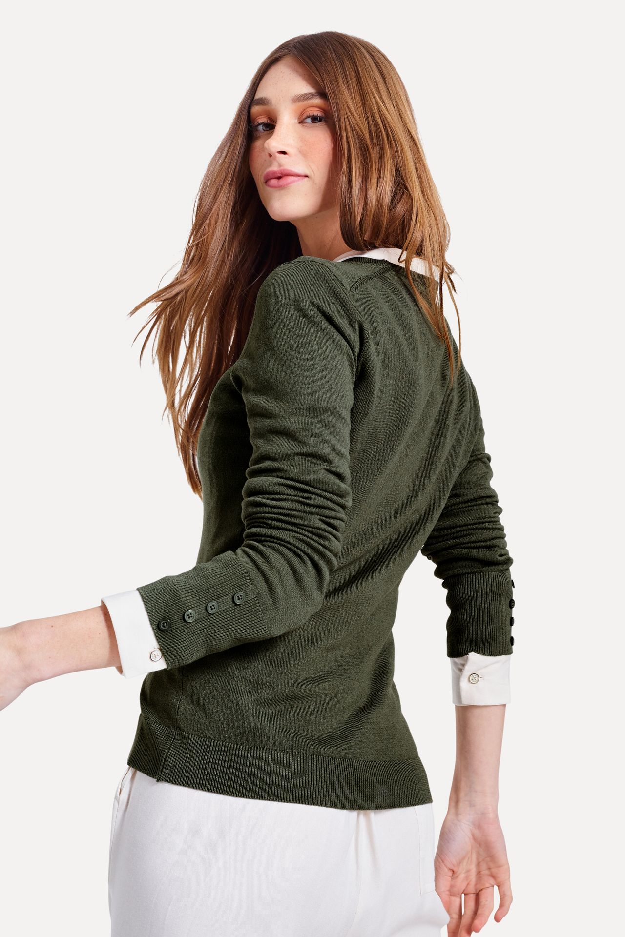 Cardigan Básico Feminino de Tricot