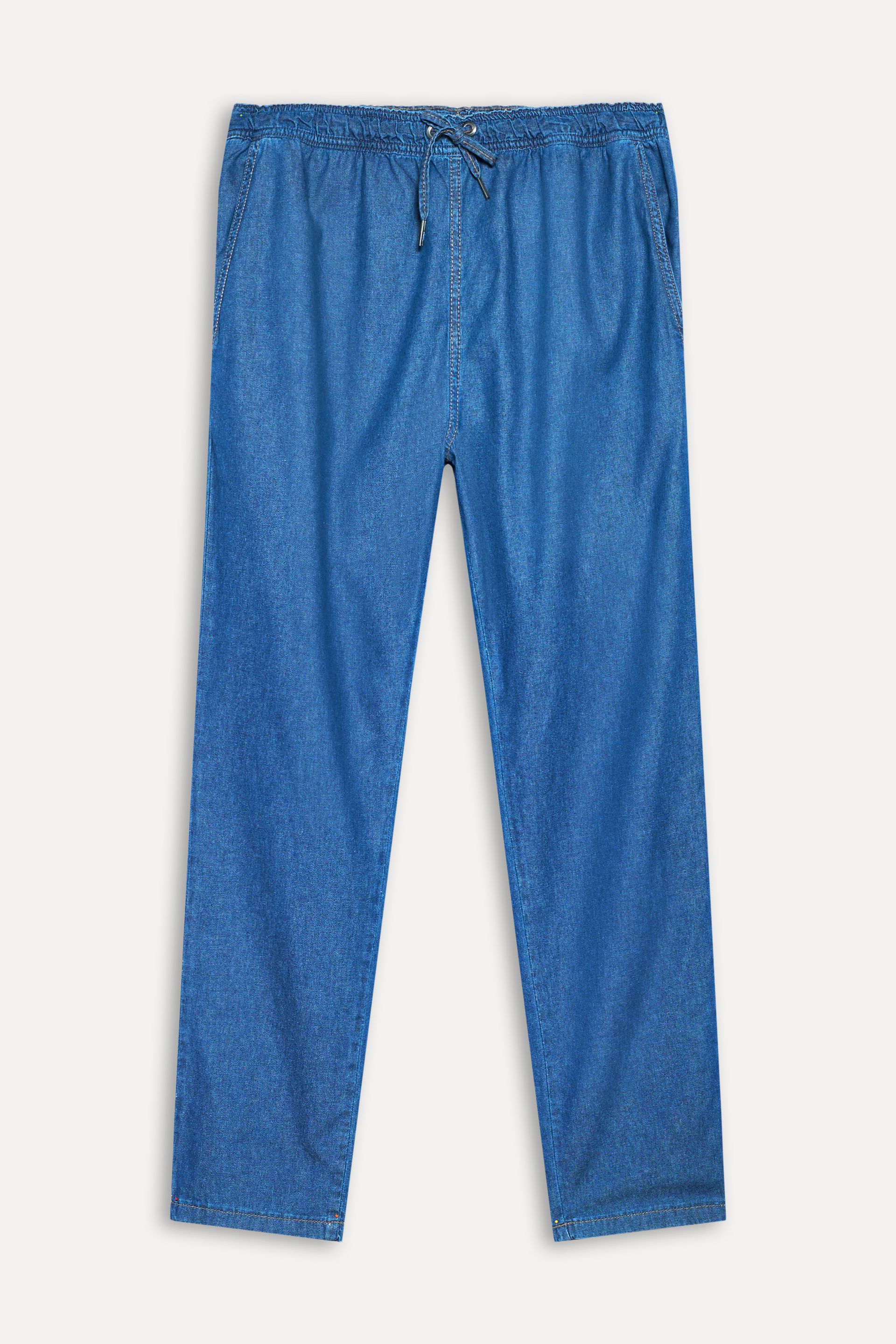 Calça Jeans Reta Masculina com Elástico