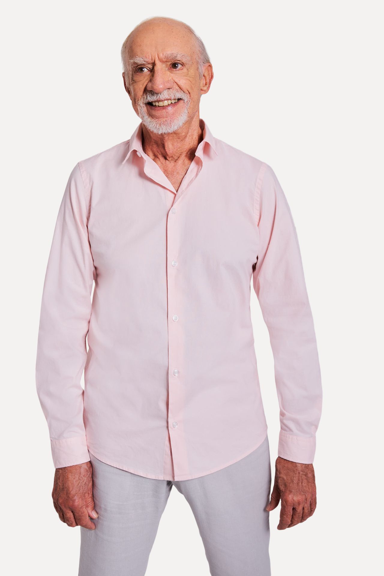 Camisa Básica Masculina Tricoline Manga Longa