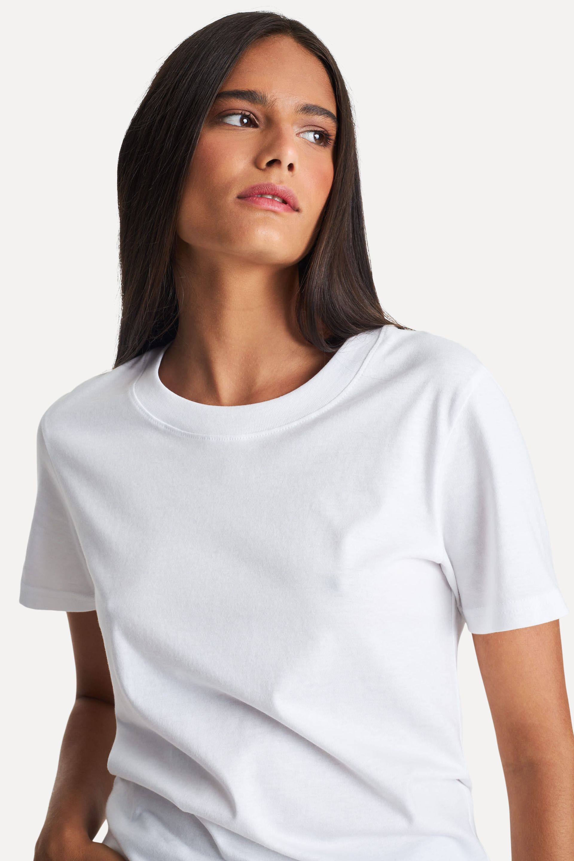 Camiseta Básica Feminina de Algodão Peruano Manga Curta