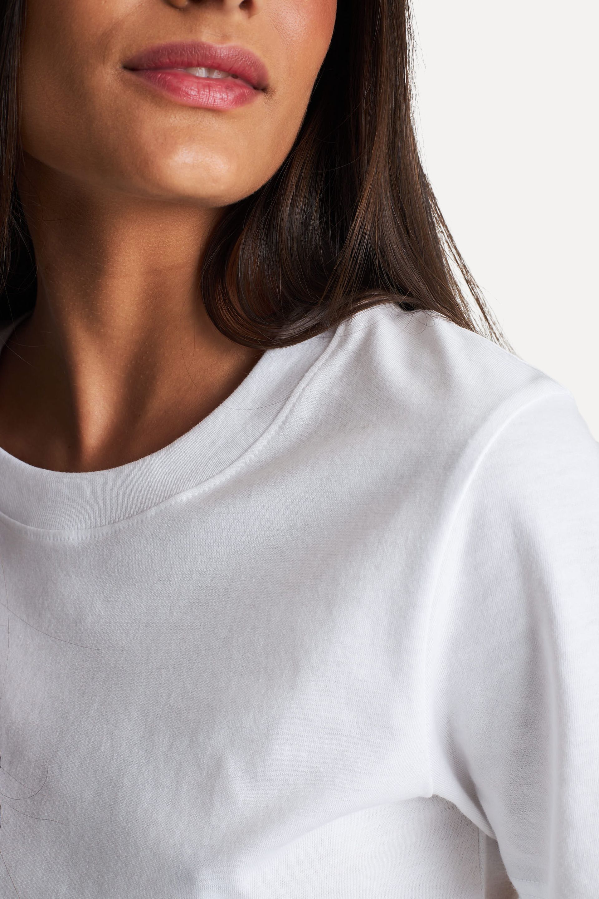 Camiseta Básica Feminina de Algodão Peruano Manga Curta