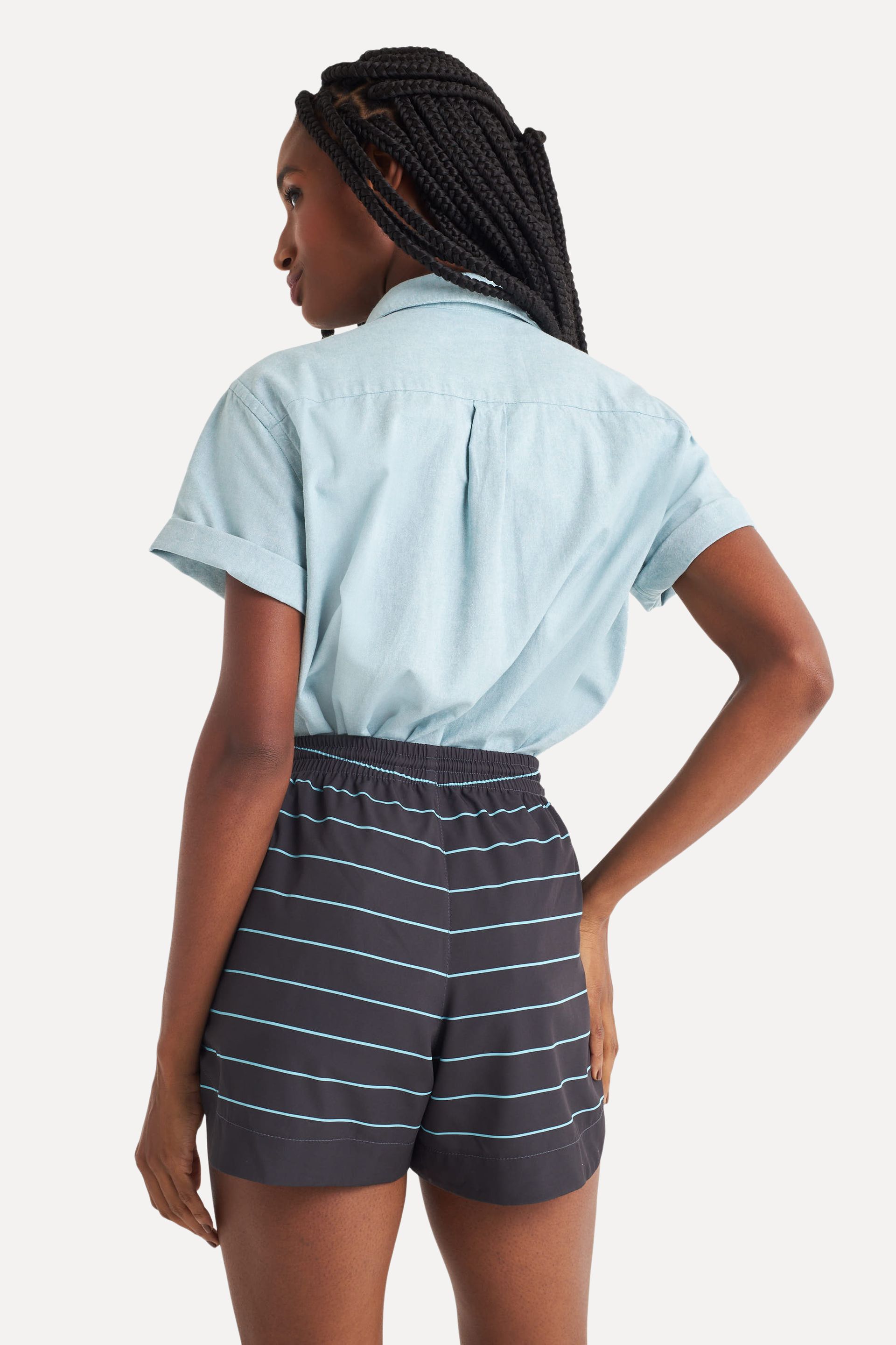 Short Água Listrado Feminino Fine