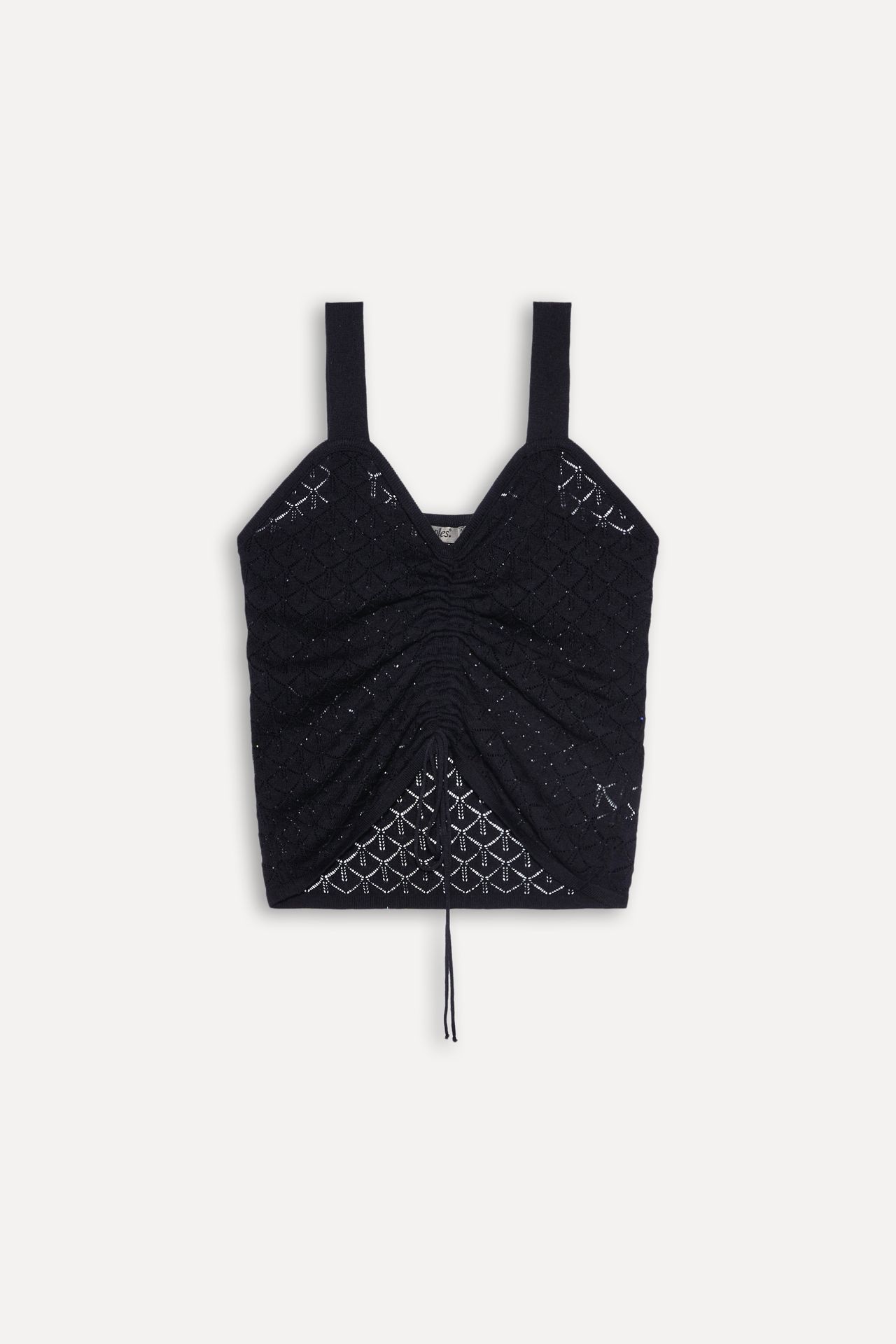 Regata Rendada Feminina Tricot Amarração