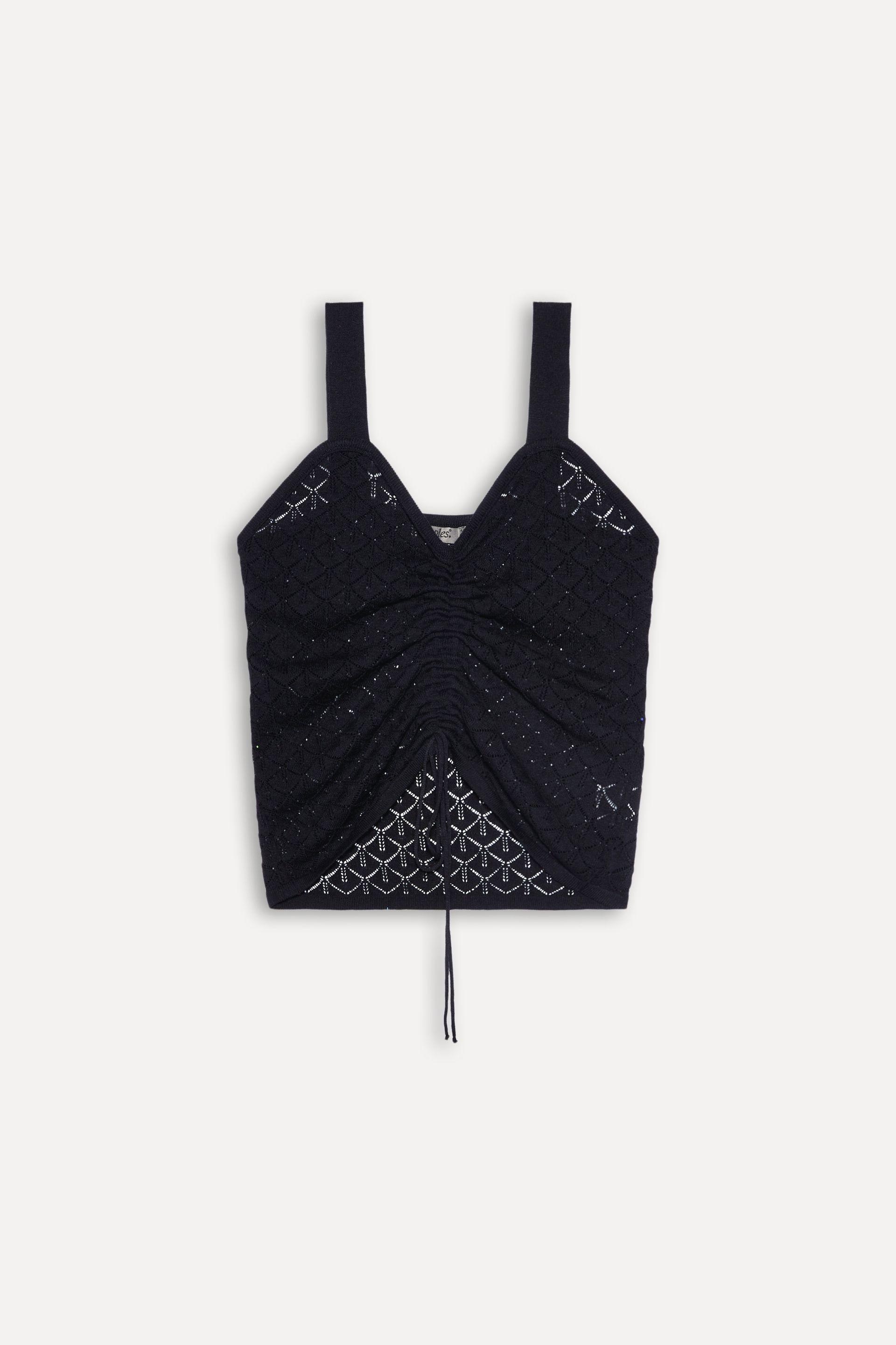 Regata Rendada Feminina Tricot Amarração