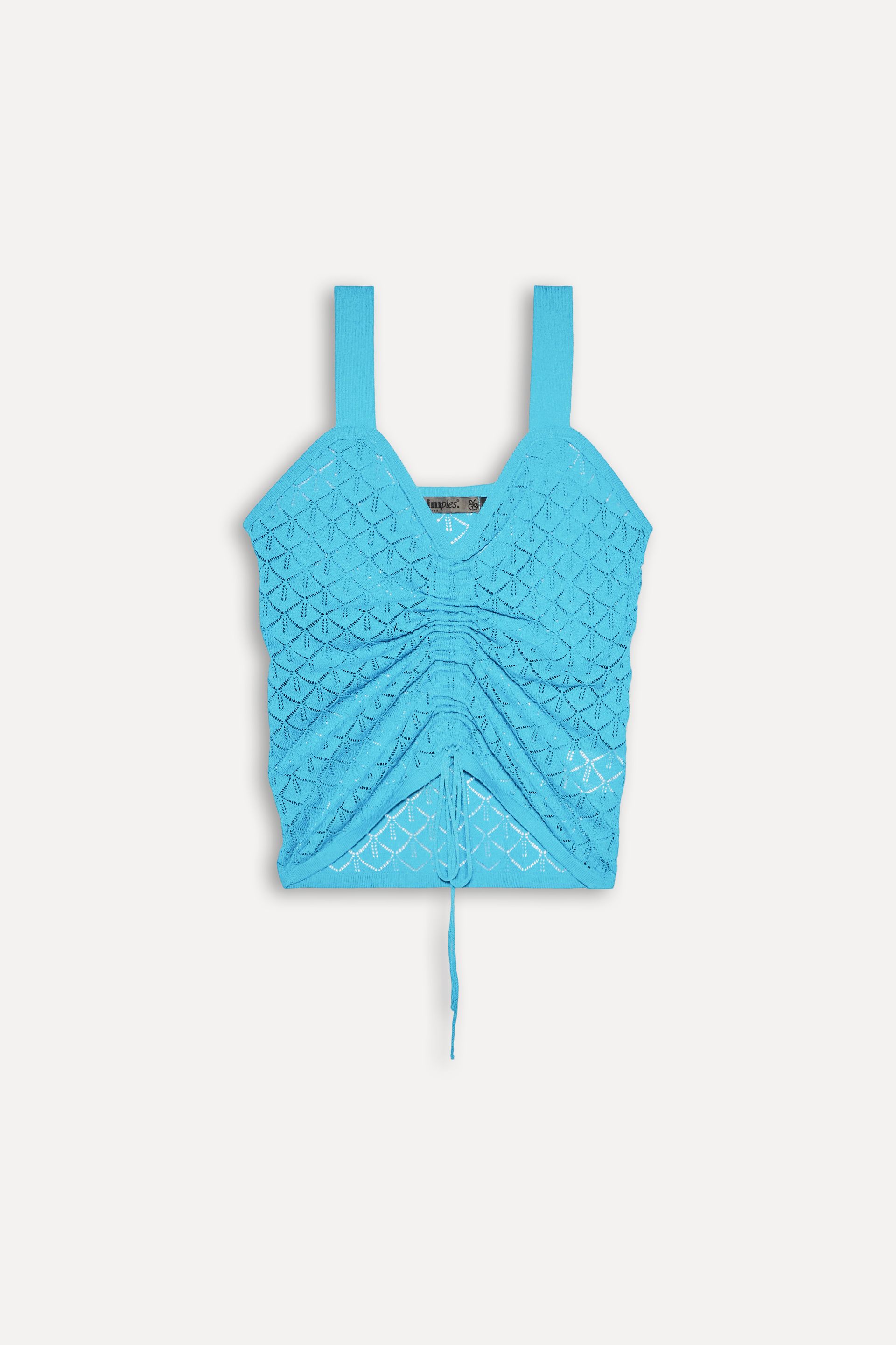 Regata Rendada Feminina Tricot Amarração