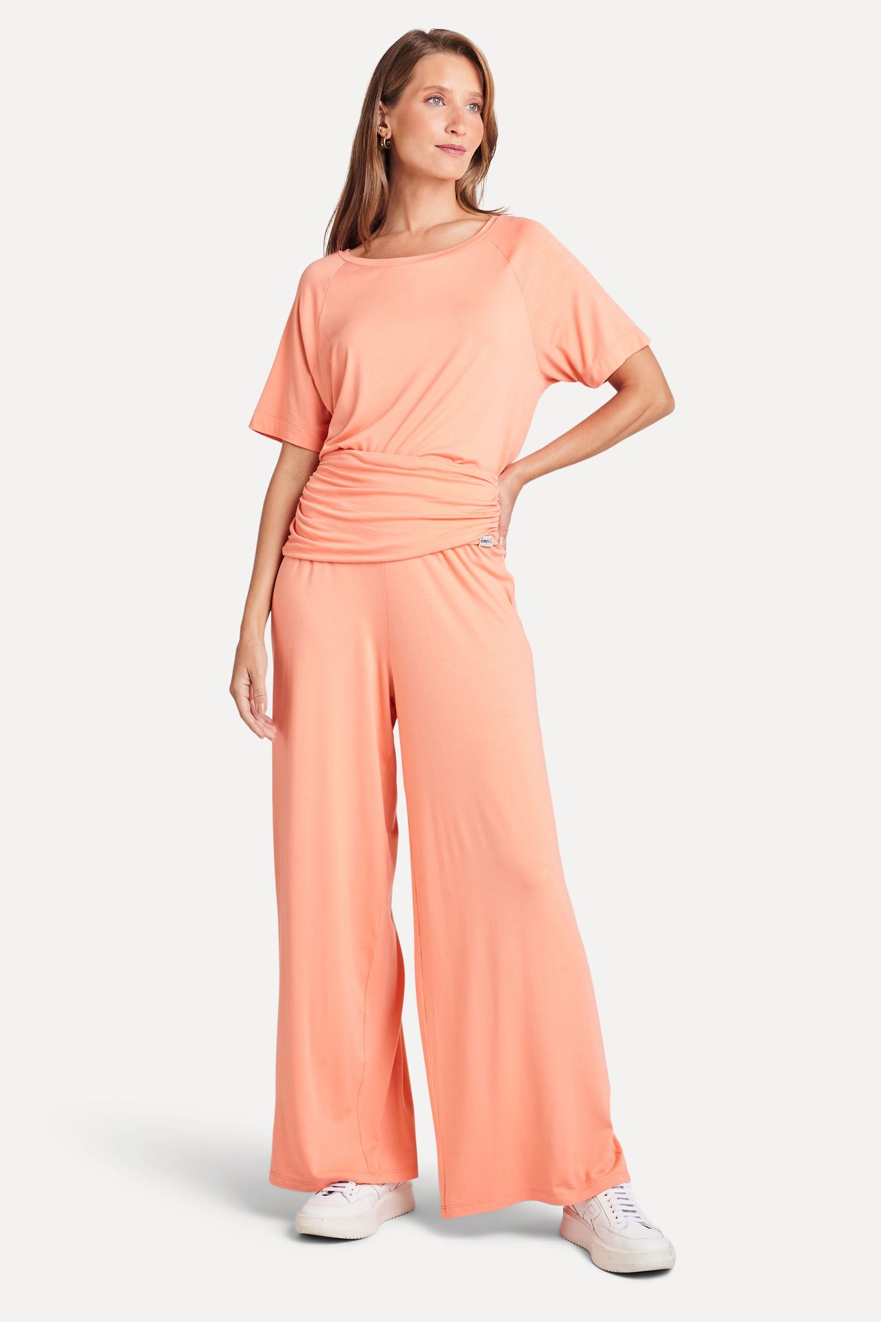 Calça Pantalona Feminina Pala de Linho