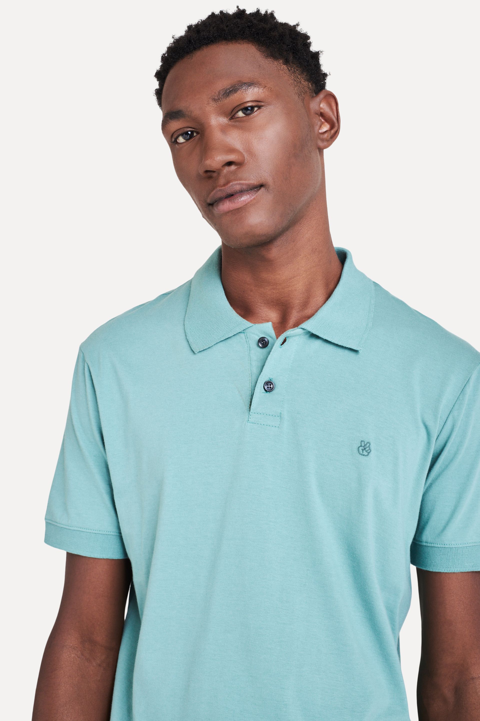 Polo Básica Masculina Meia Malha Simples Logo