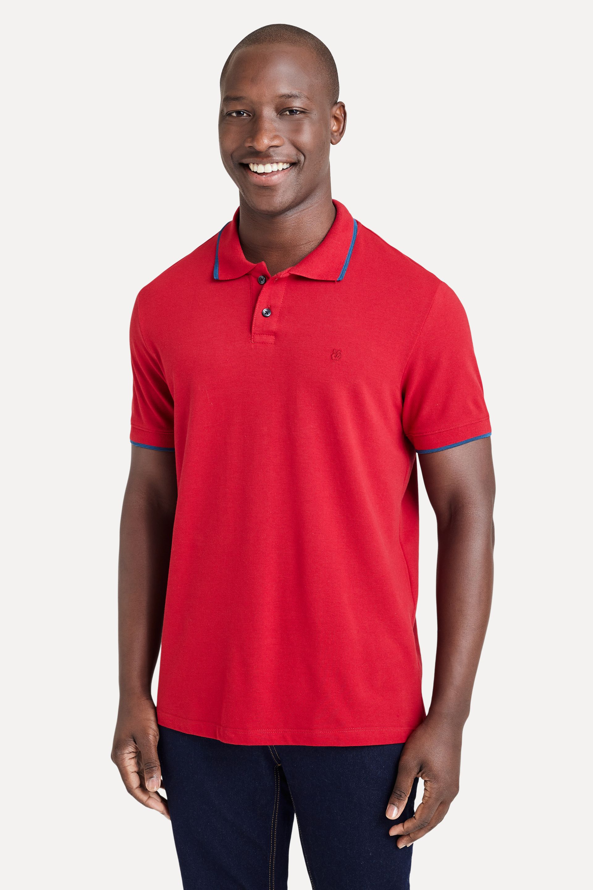 Polo Básica Masculina Gola Frisos