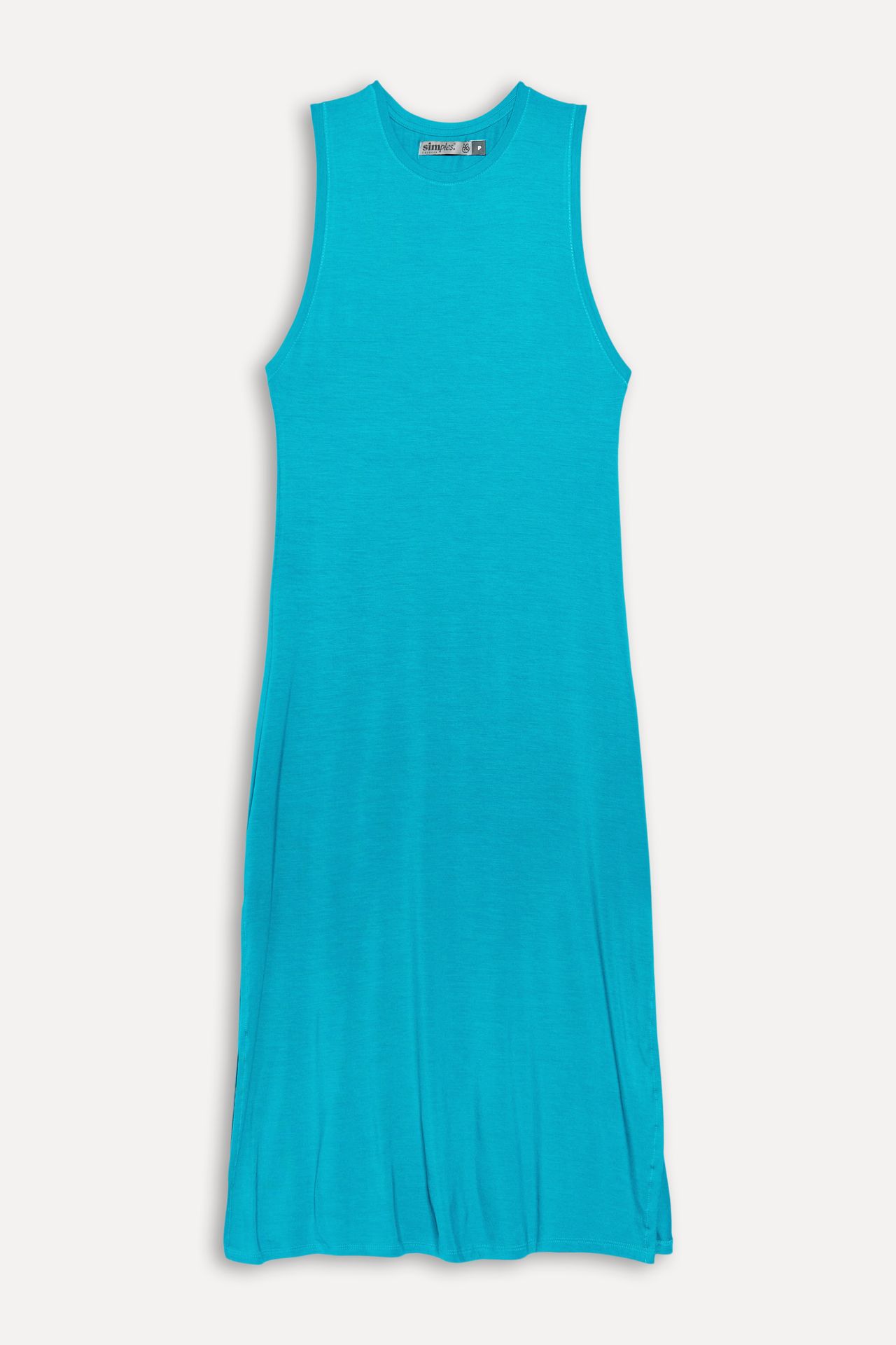 Vestido Feminino Longo Regata com Fenda