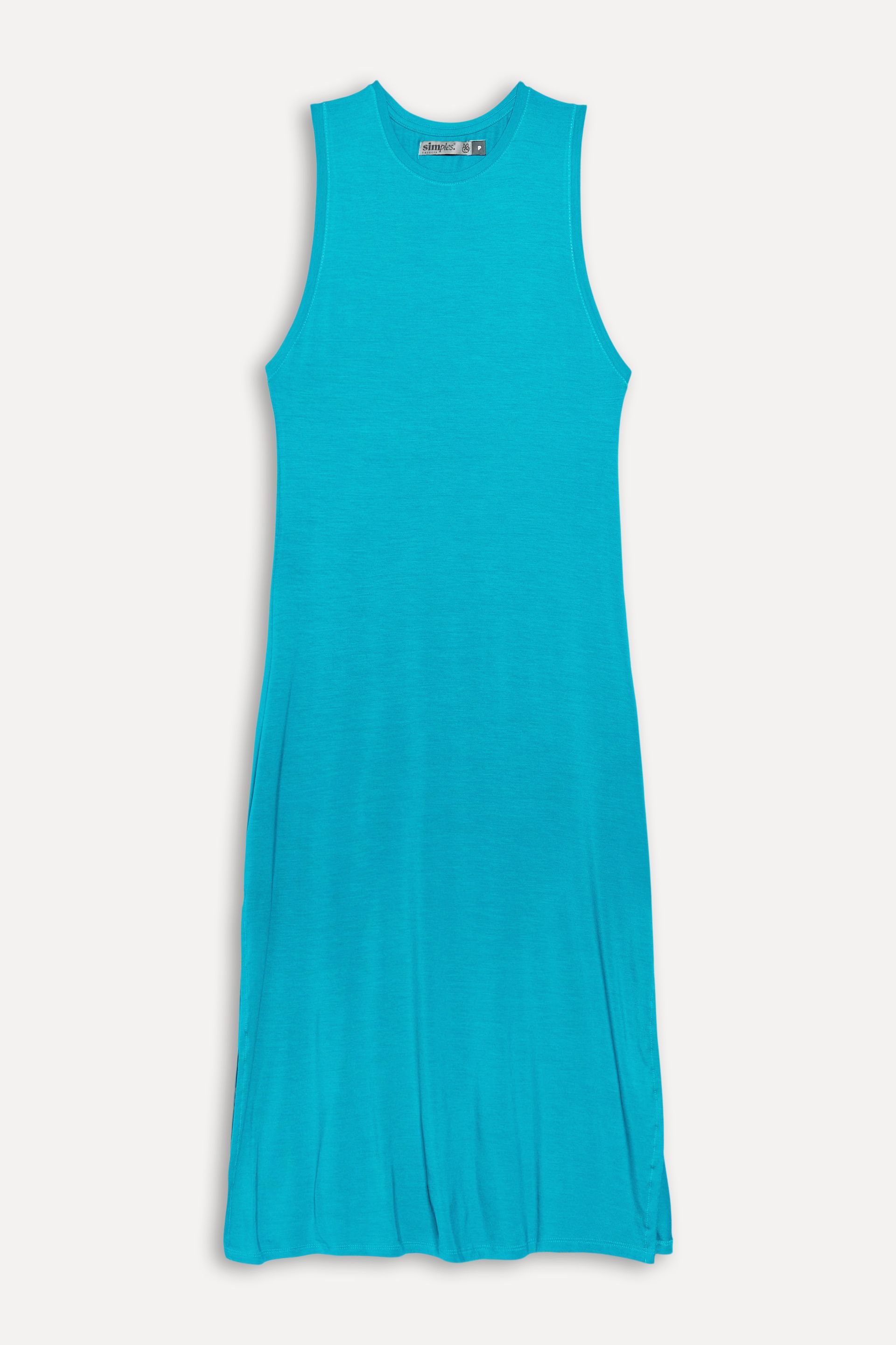 Vestido Feminino Longo Regata com Fenda
