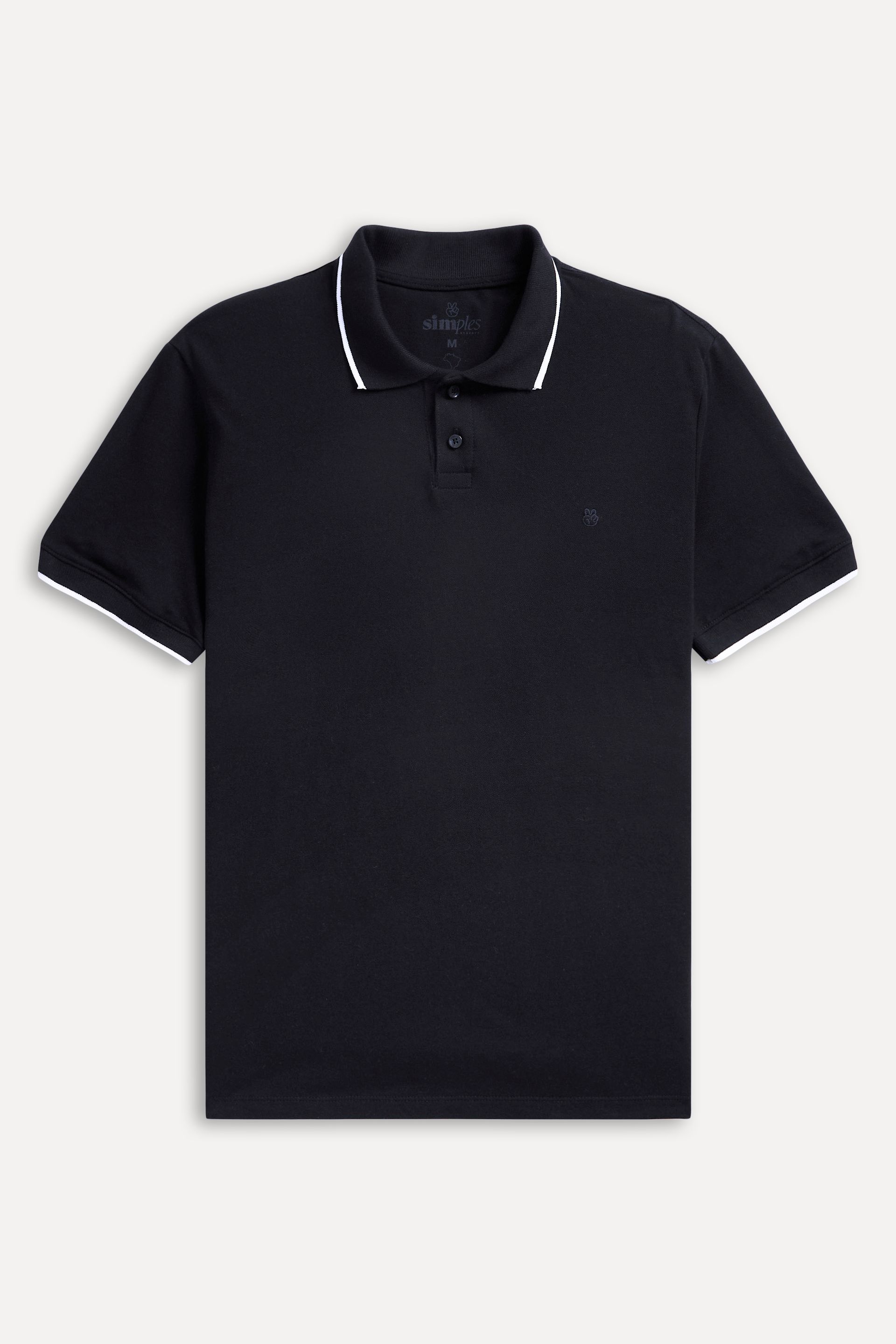 Polo Básica Masculina Gola Frisos