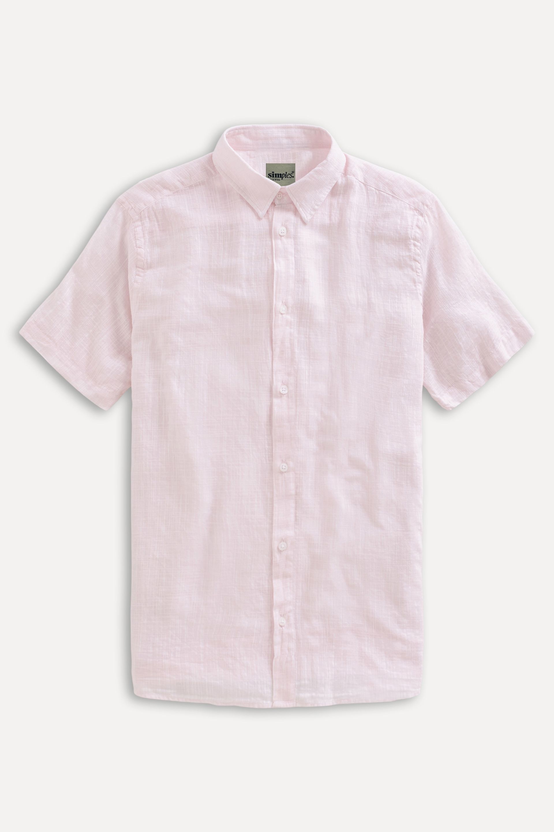 Camisa Masculina de Linho Manga Curta