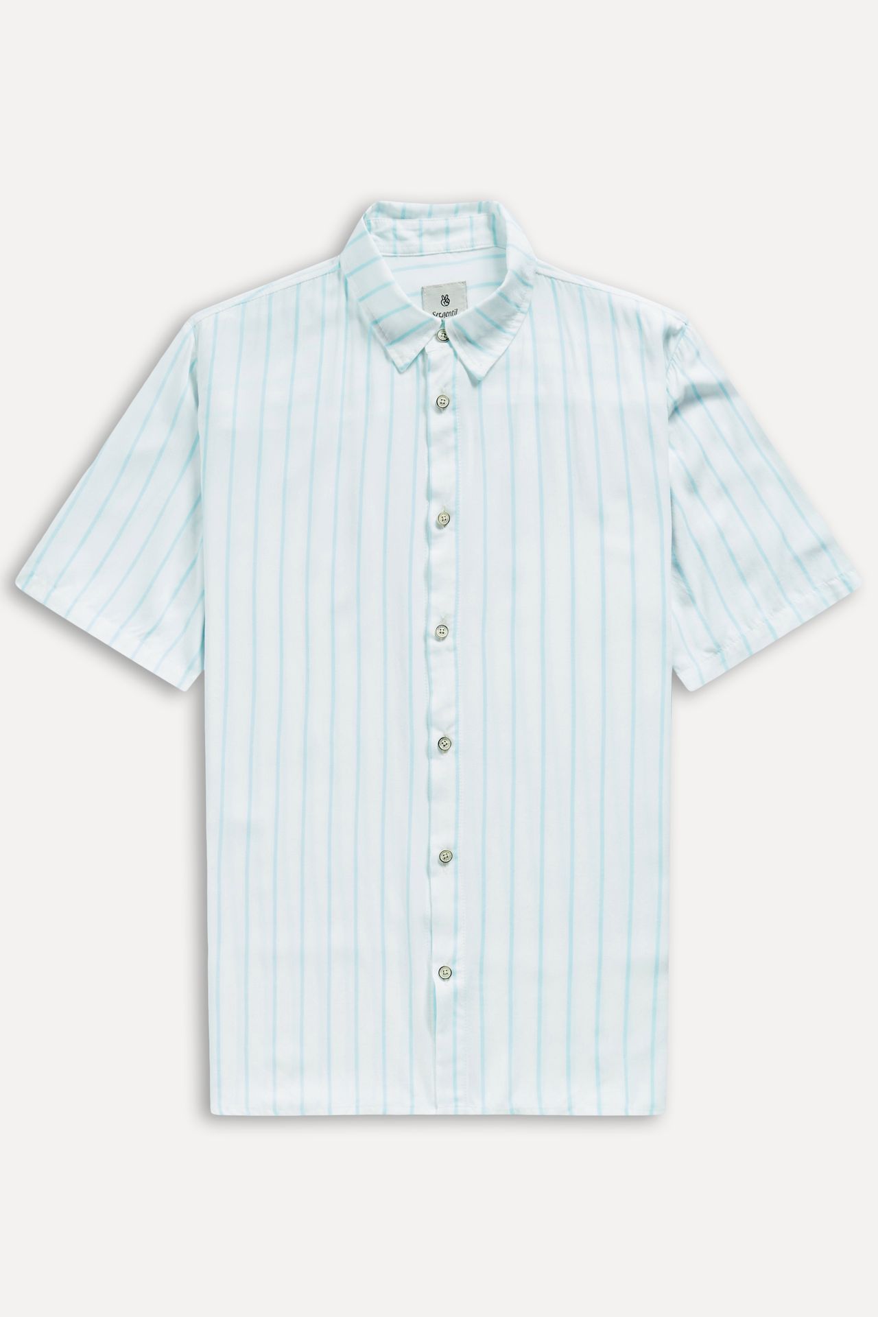 Camisa Listrada Masculina de Manga Curta