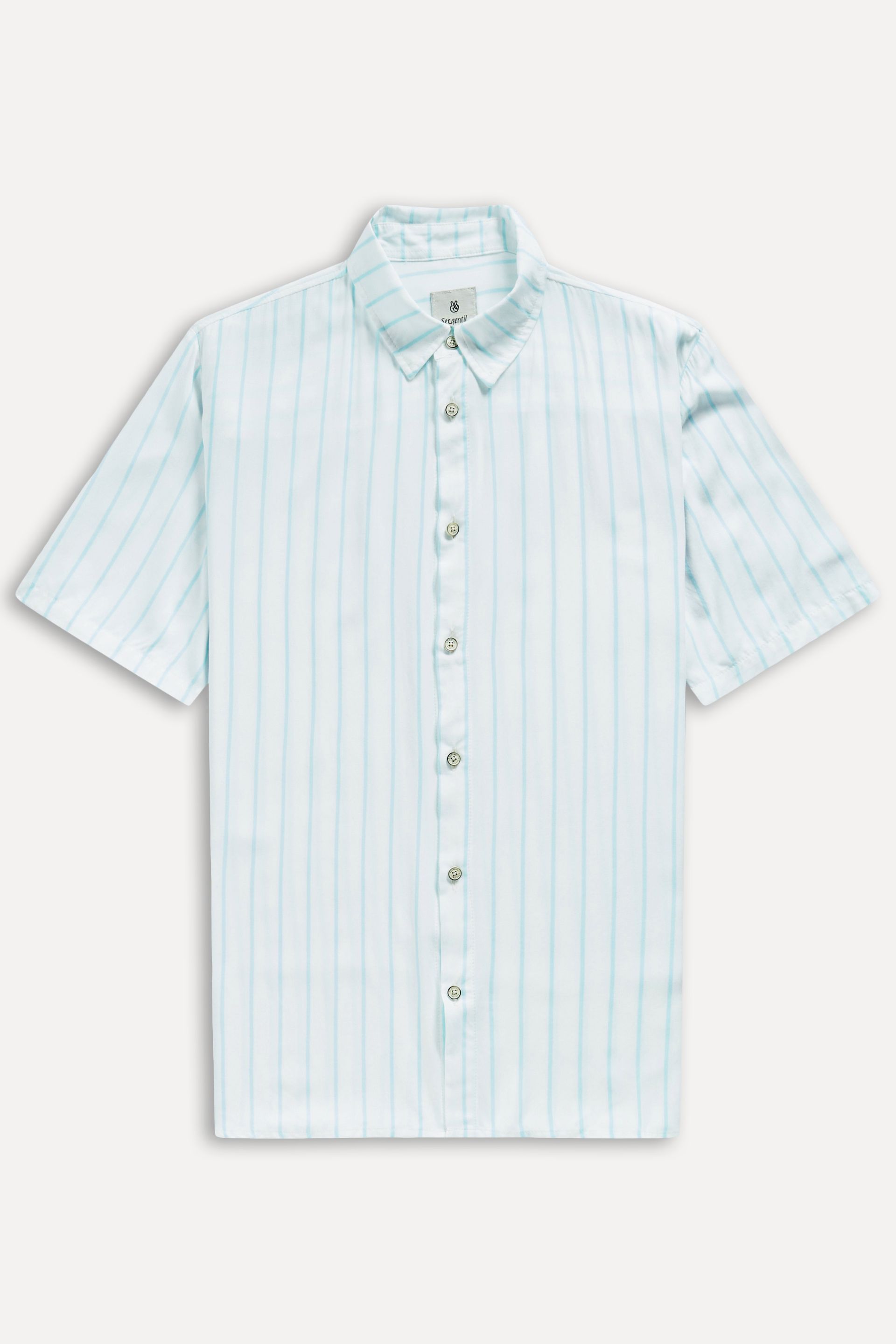 Camisa Listrada Masculina de Manga Curta