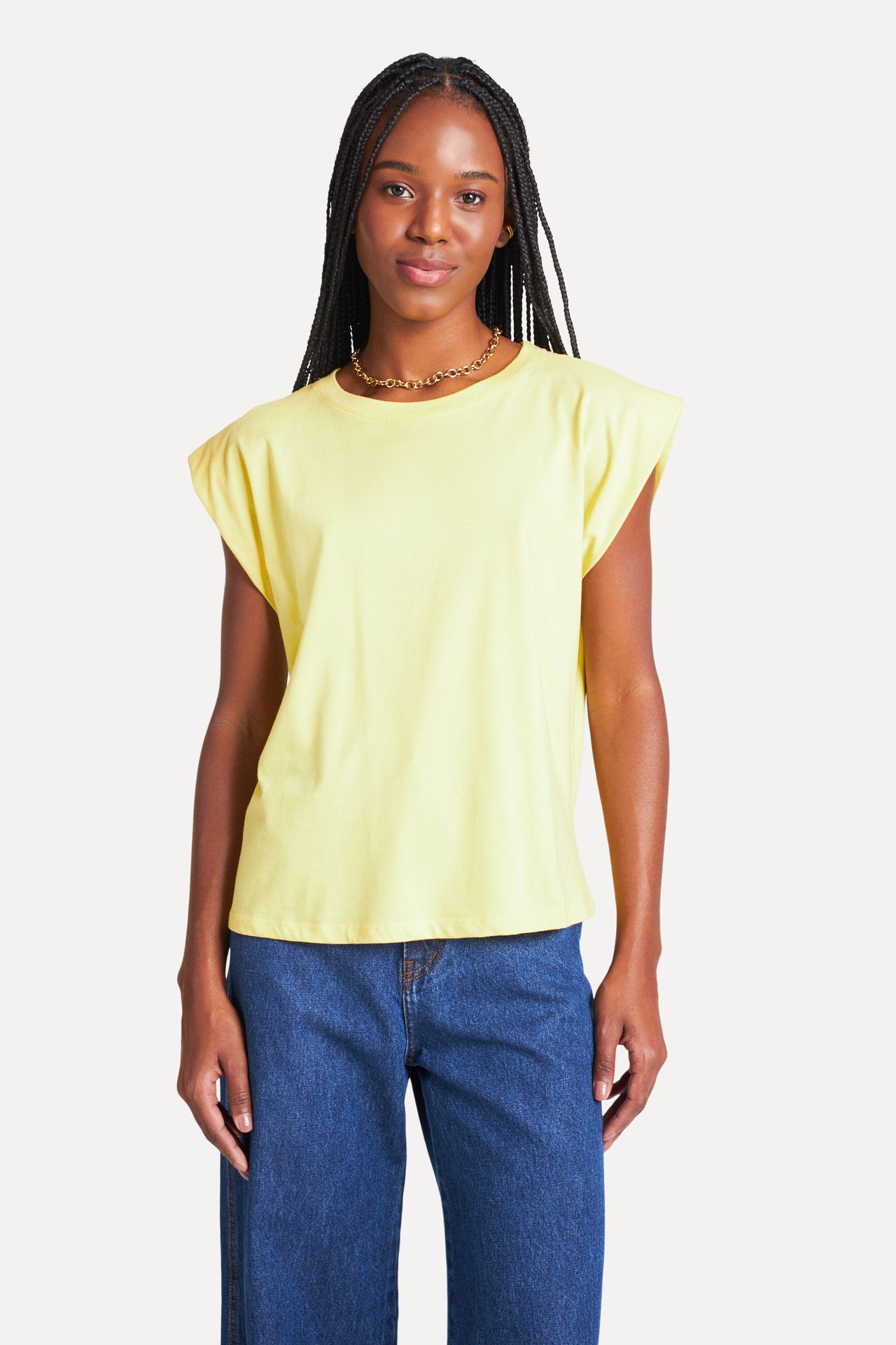 Blusa Básica Feminina Simples Meia Manga