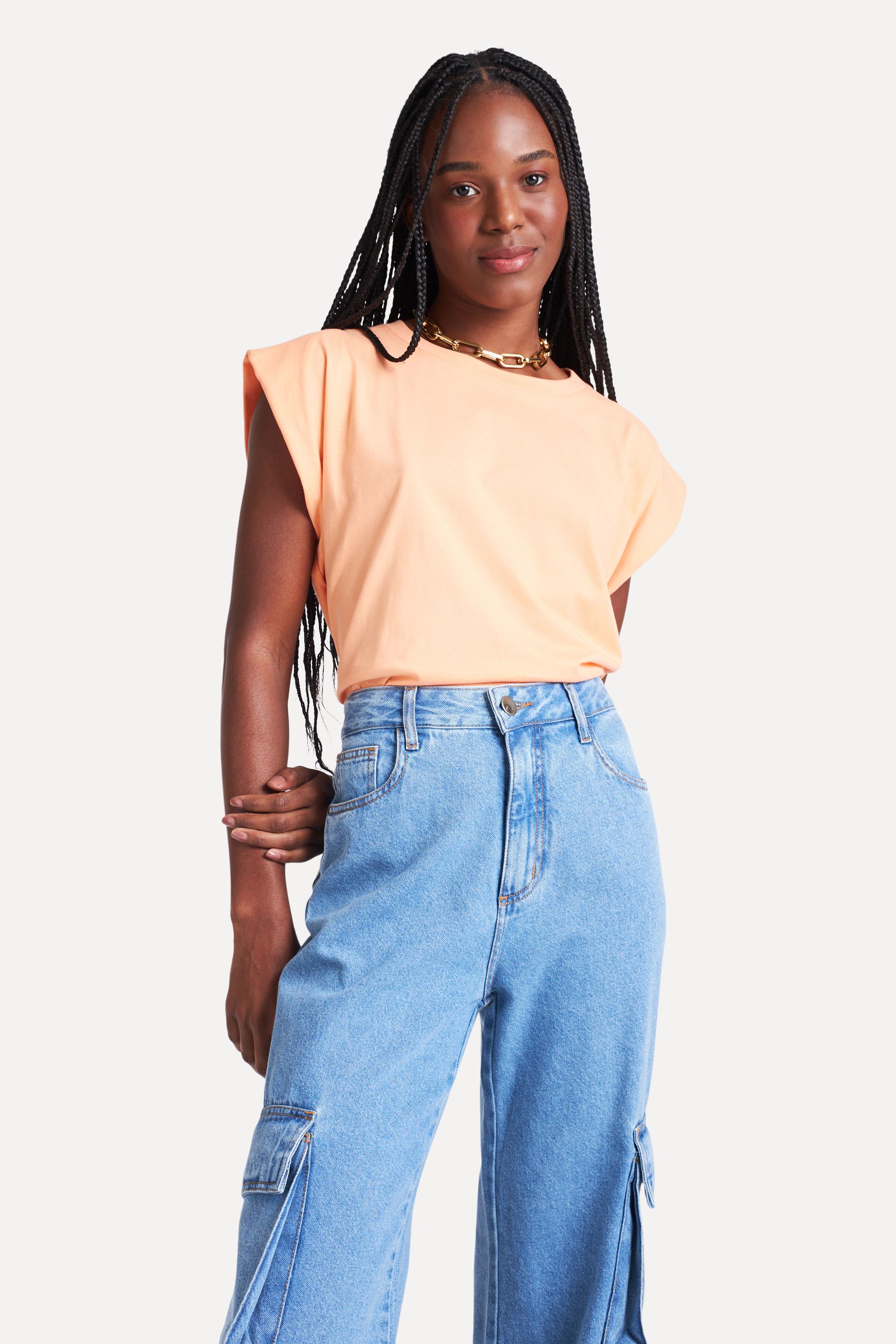 Blusa Básica Feminina Simples Meia Manga