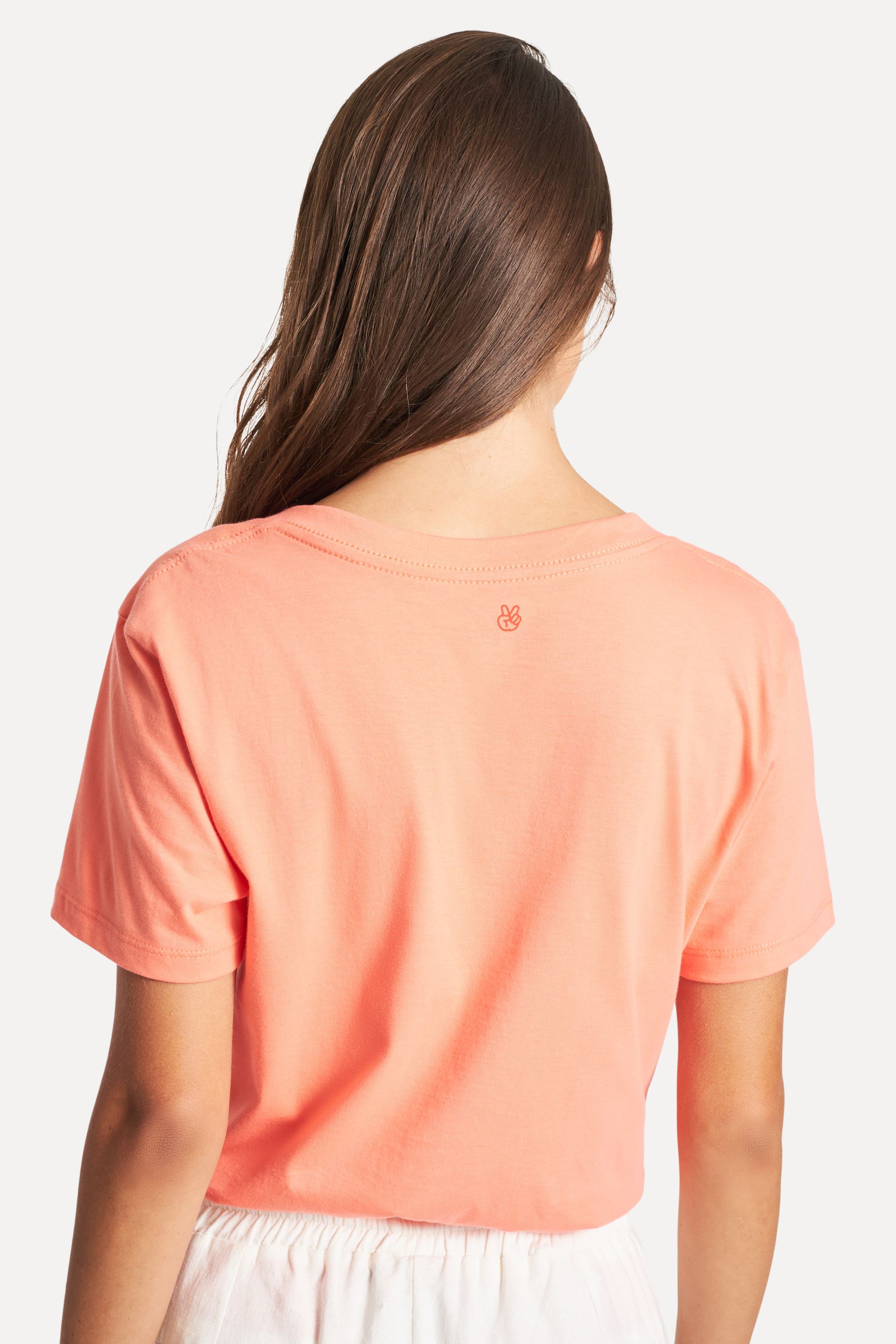 Camiseta Básica Feminina Simples Manga Curta Decote V