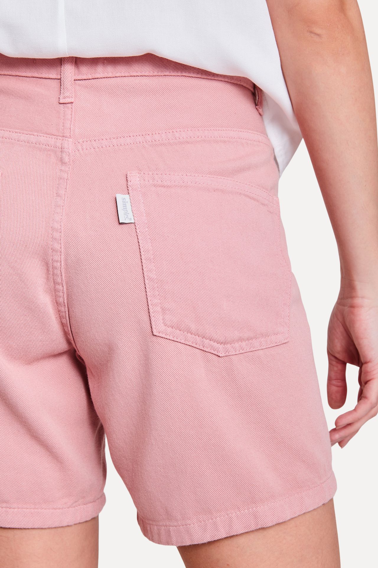 Short de Sarja Feminino Simples