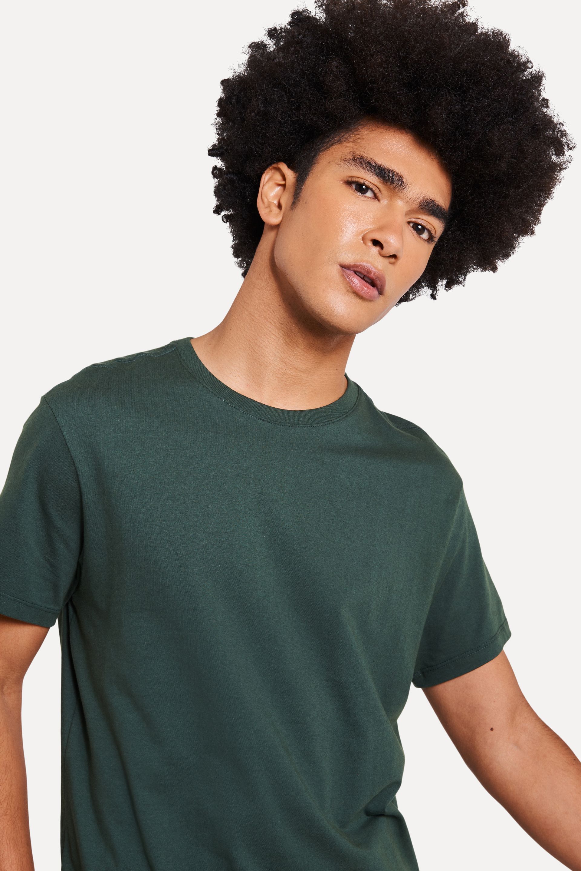 Camiseta Básica Masculina Simples Manga Curta