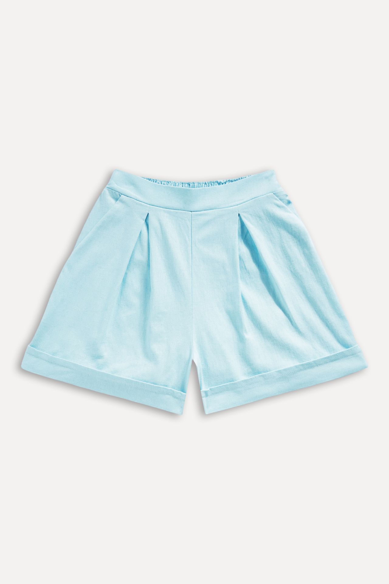 Short de Linho Feminino com Cós de Elástico