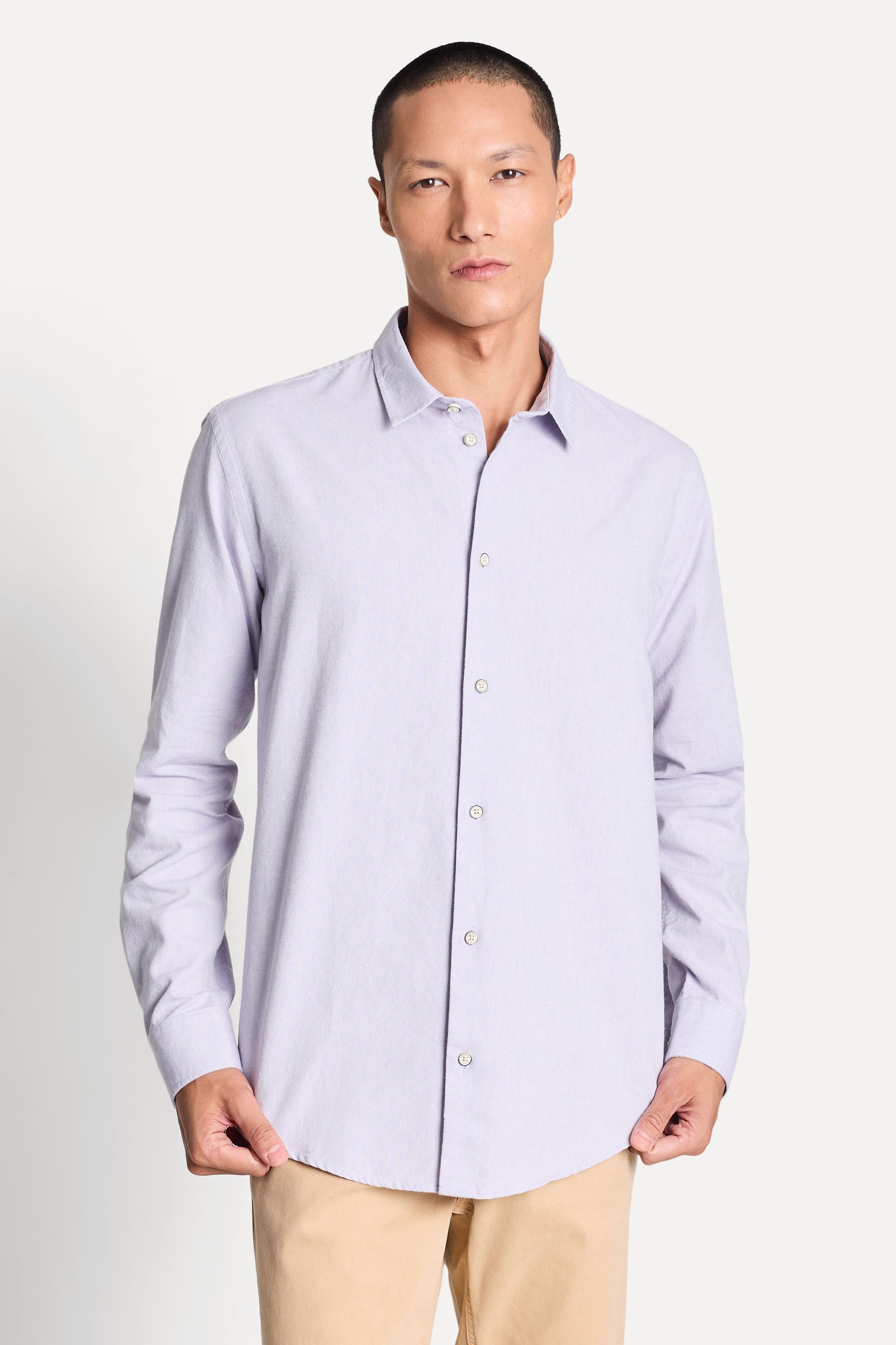 Camisa Oxford Masculina Manga Longa