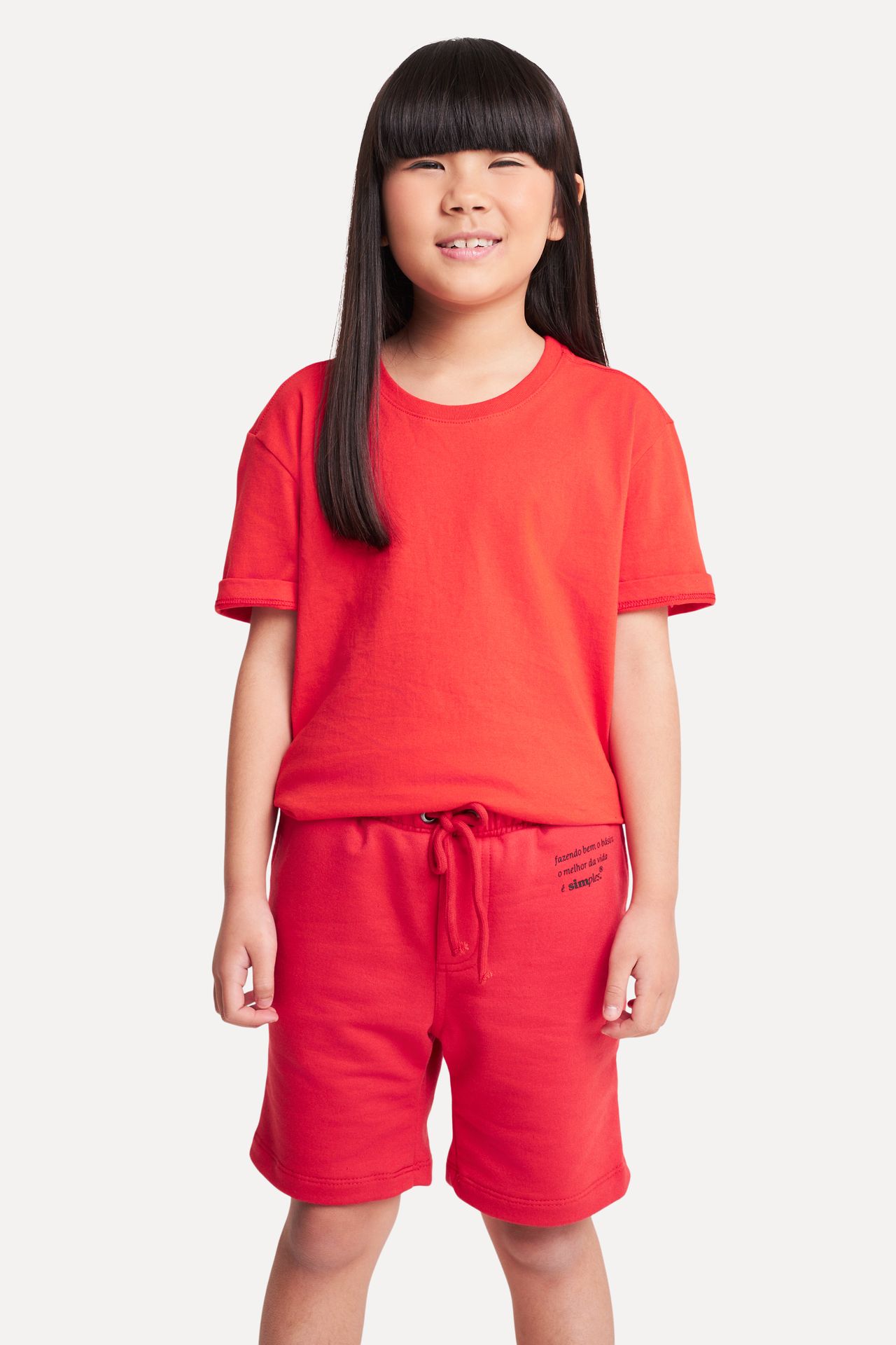 Camiseta Básica Infantil Simples Manga Curta