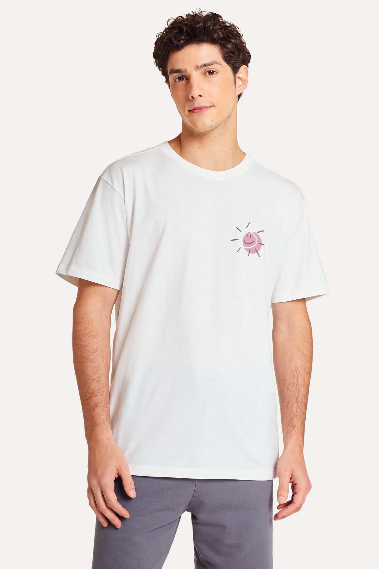 Camiseta Estampada Masculina Um Dia Manga Curta