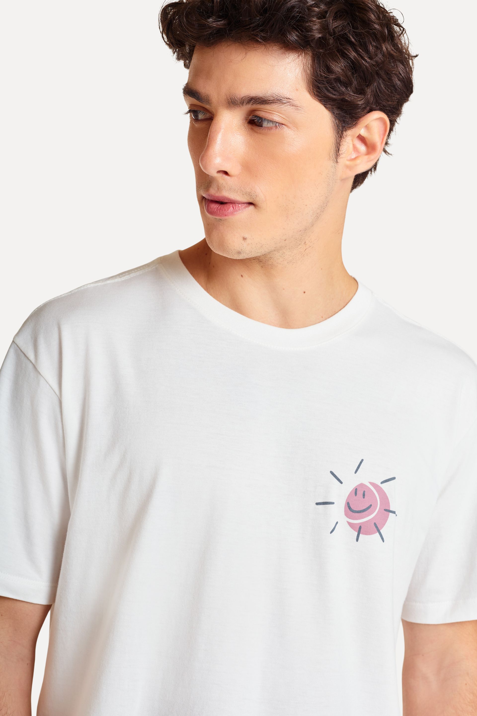 Camiseta Estampada Masculina Um Dia Manga Curta