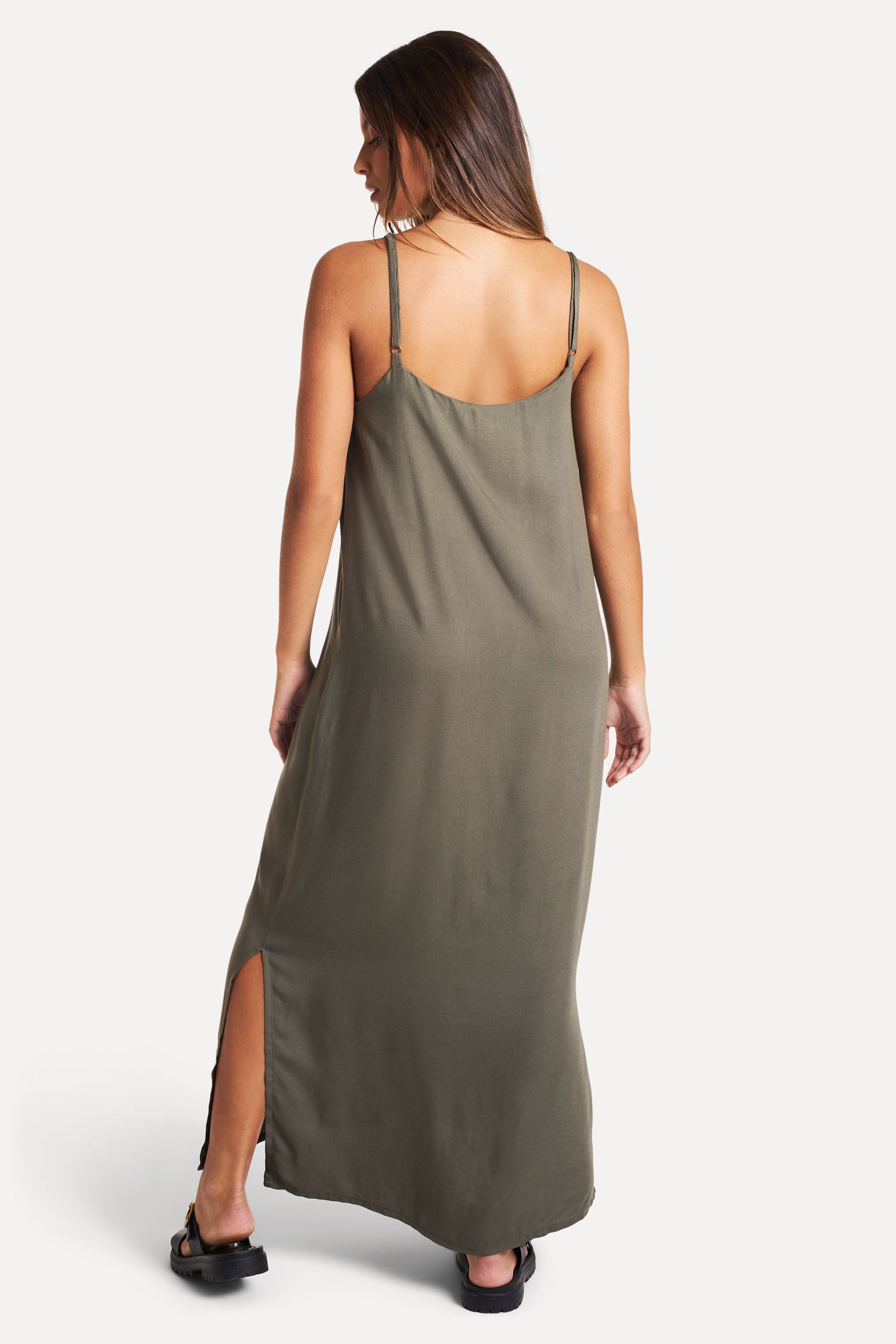 Vestido Slip Dress Feminino Longo