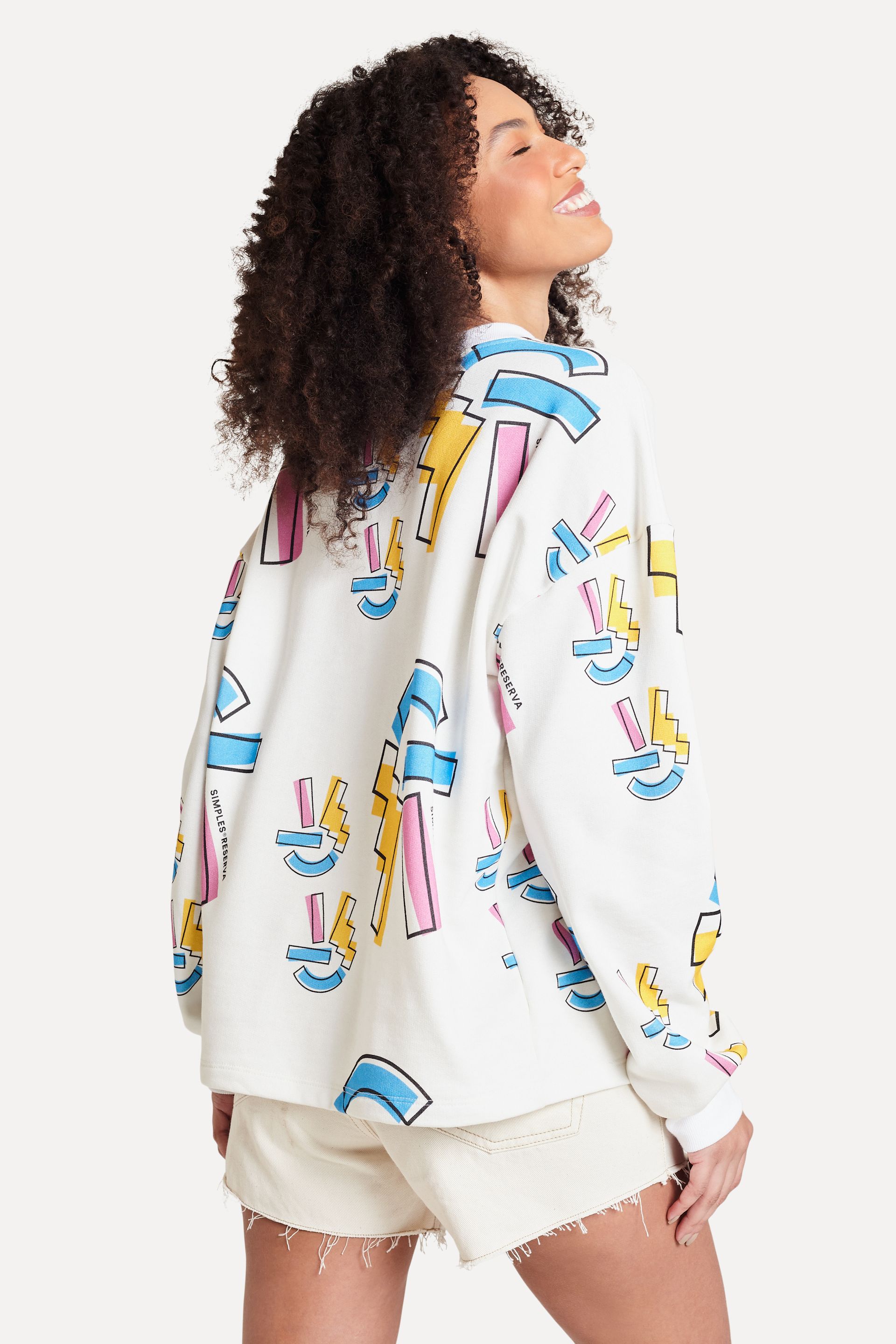 Suéter Moletom Feminino Estampado Hands