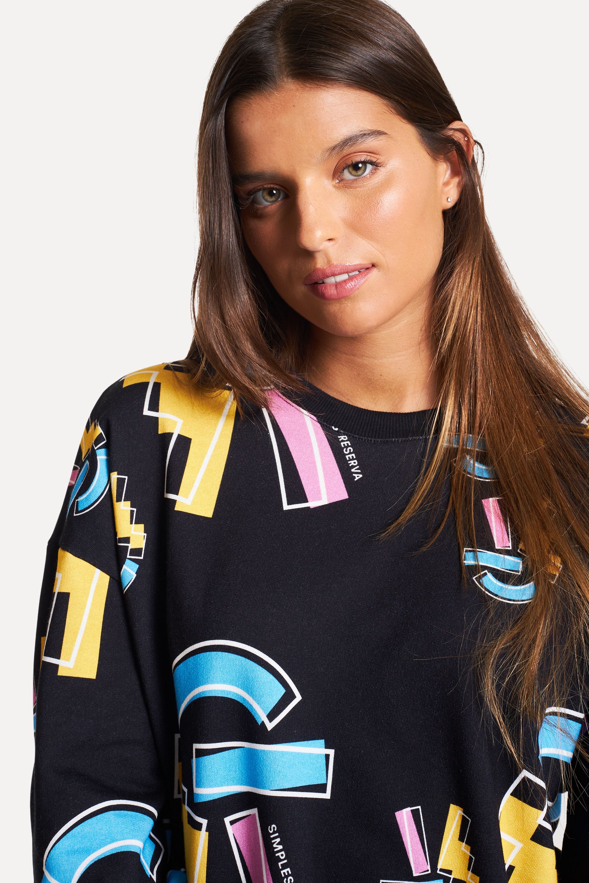 Suéter Moletom Feminino Estampado Hands