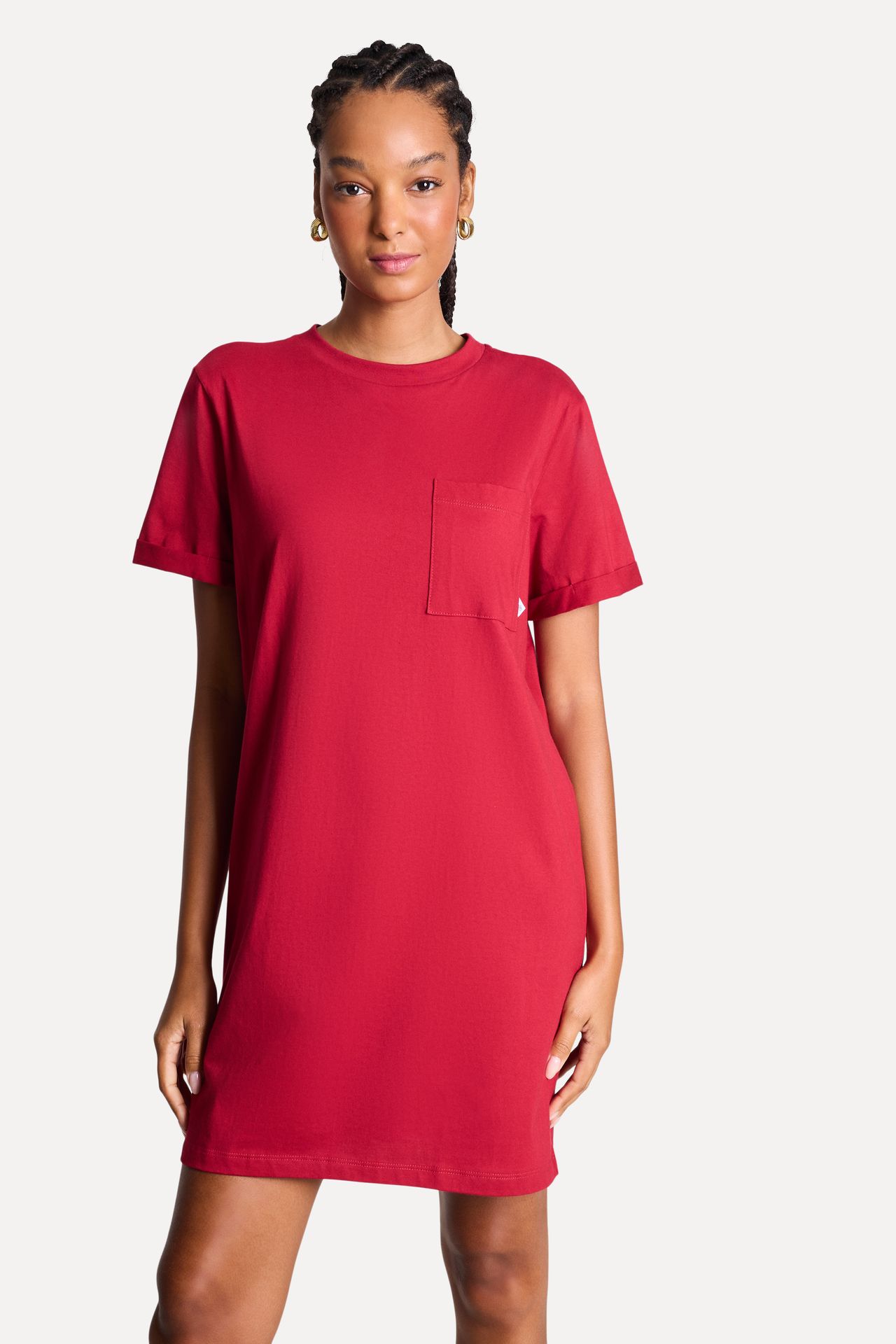 Vestido T-Shirt Feminino Com Bolso