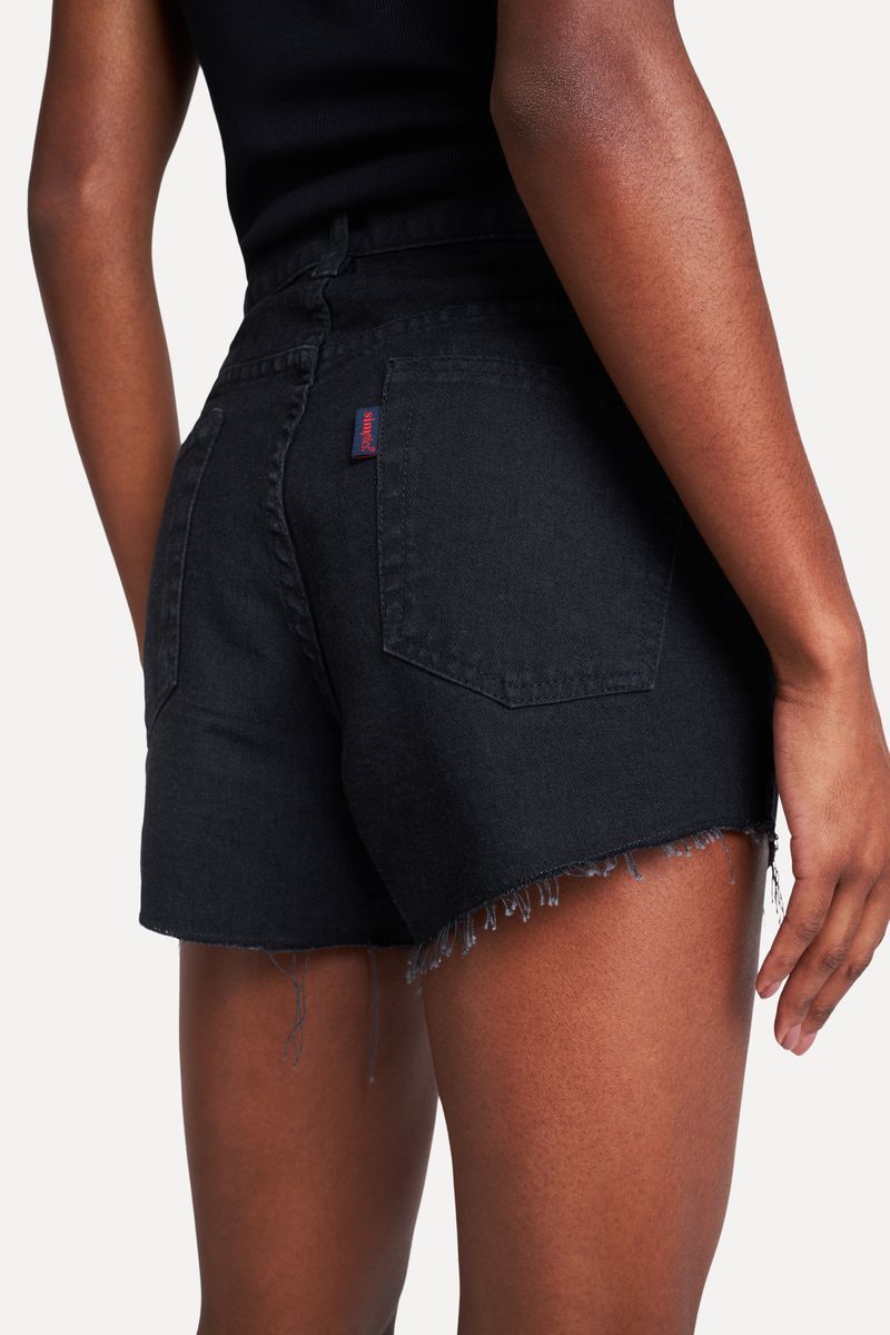 Short Jeans Feminino Barra Fio