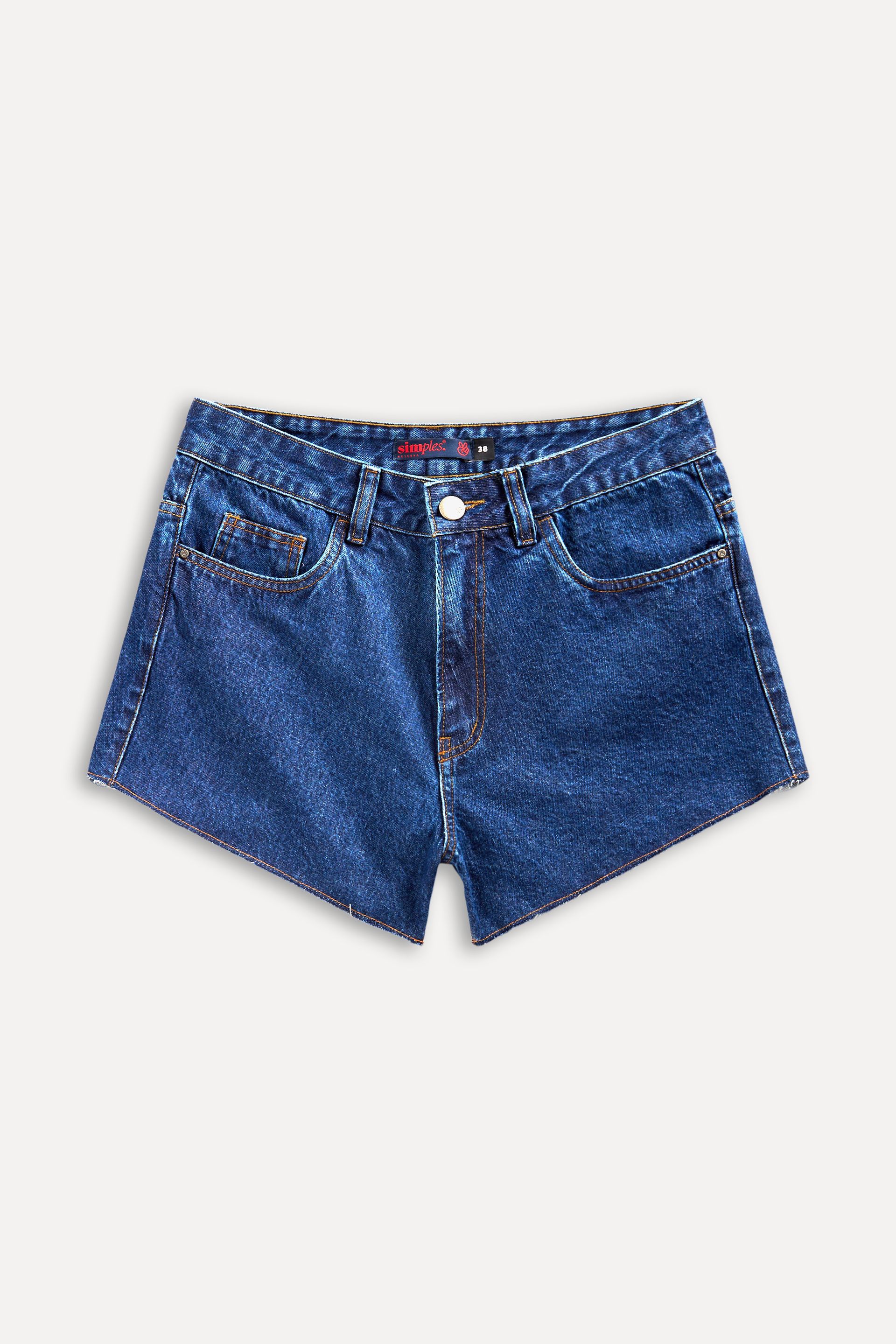 Short Jeans Feminino Barra Fio