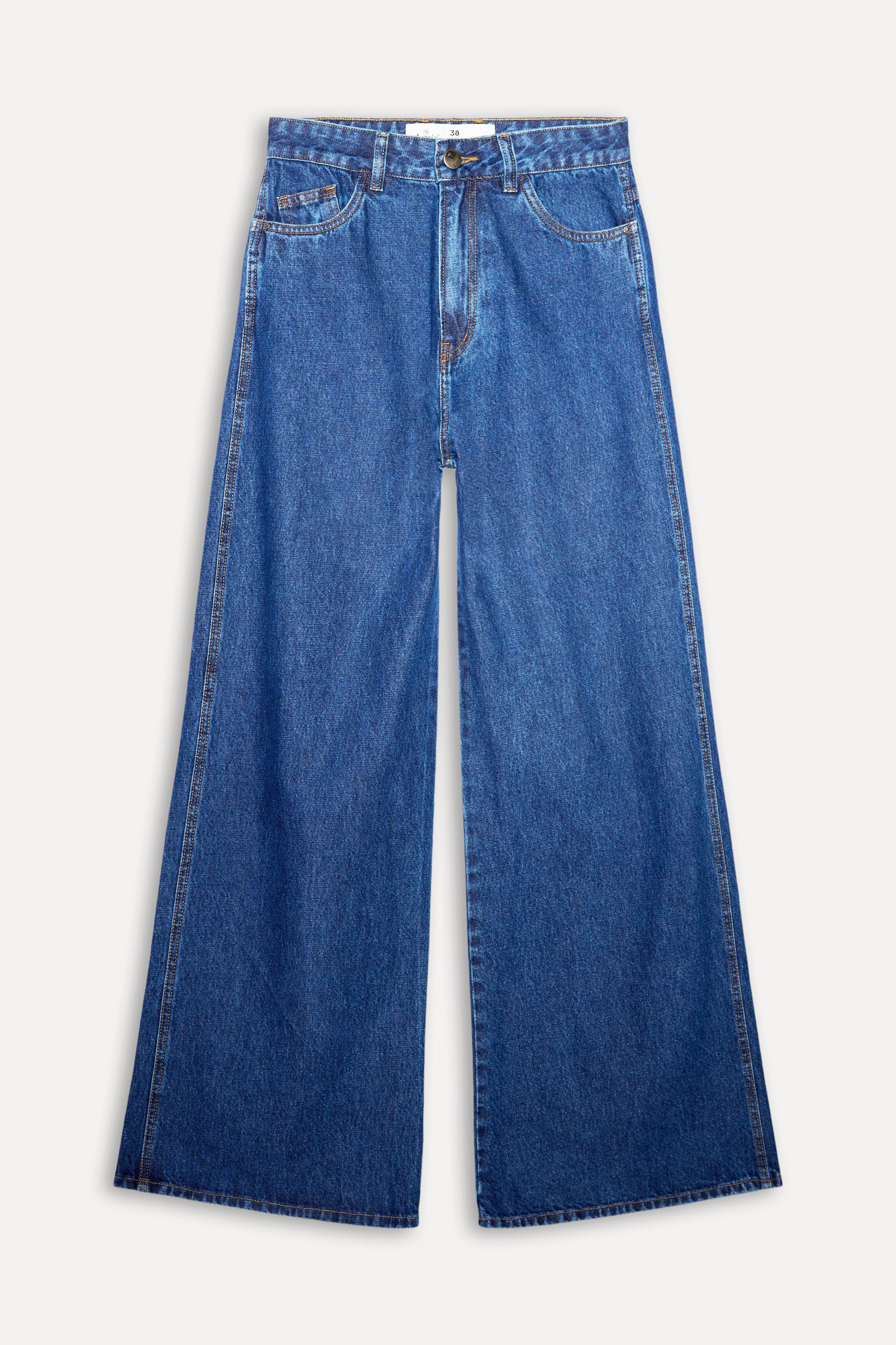 Calça Jeans Wide Leg Feminina Simples