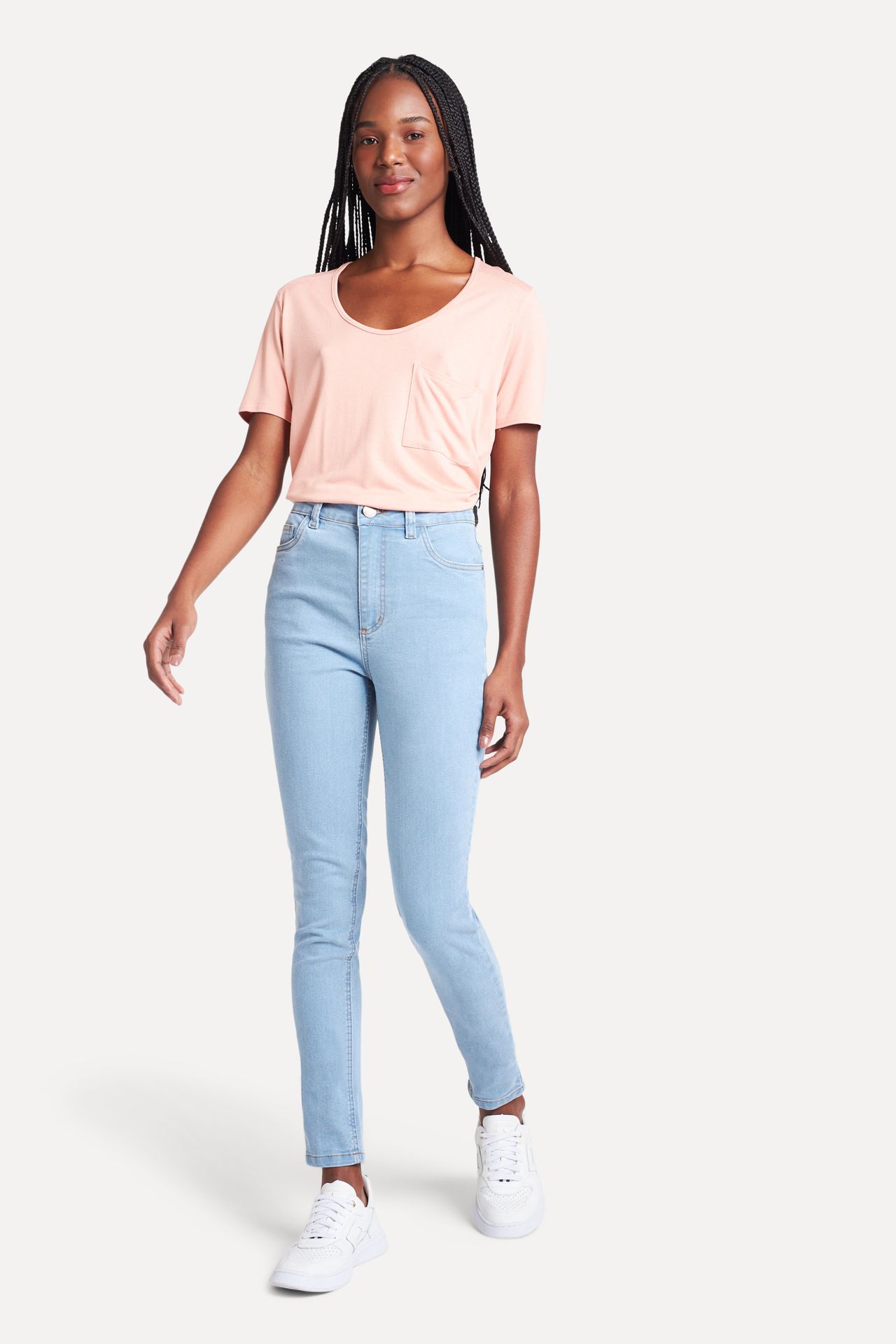 Calça Jeans Skinny Feminina Simples