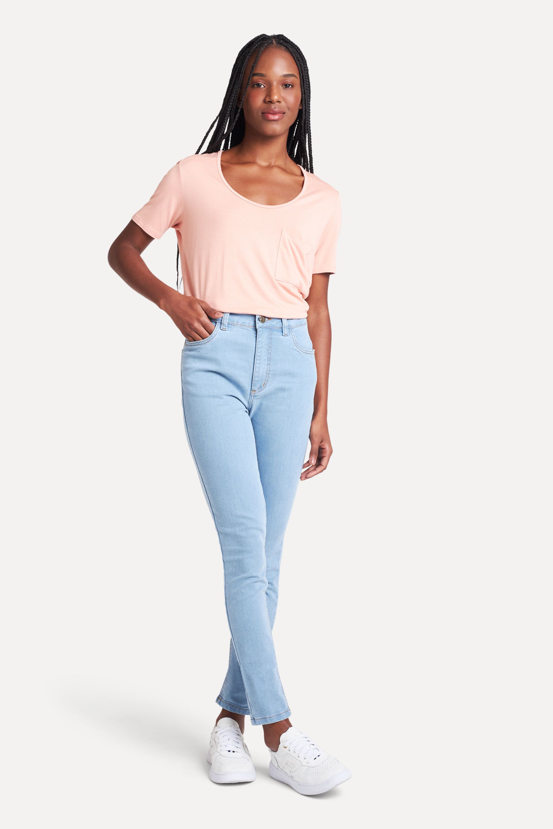 Calça Jeans Skinny Feminina Simples